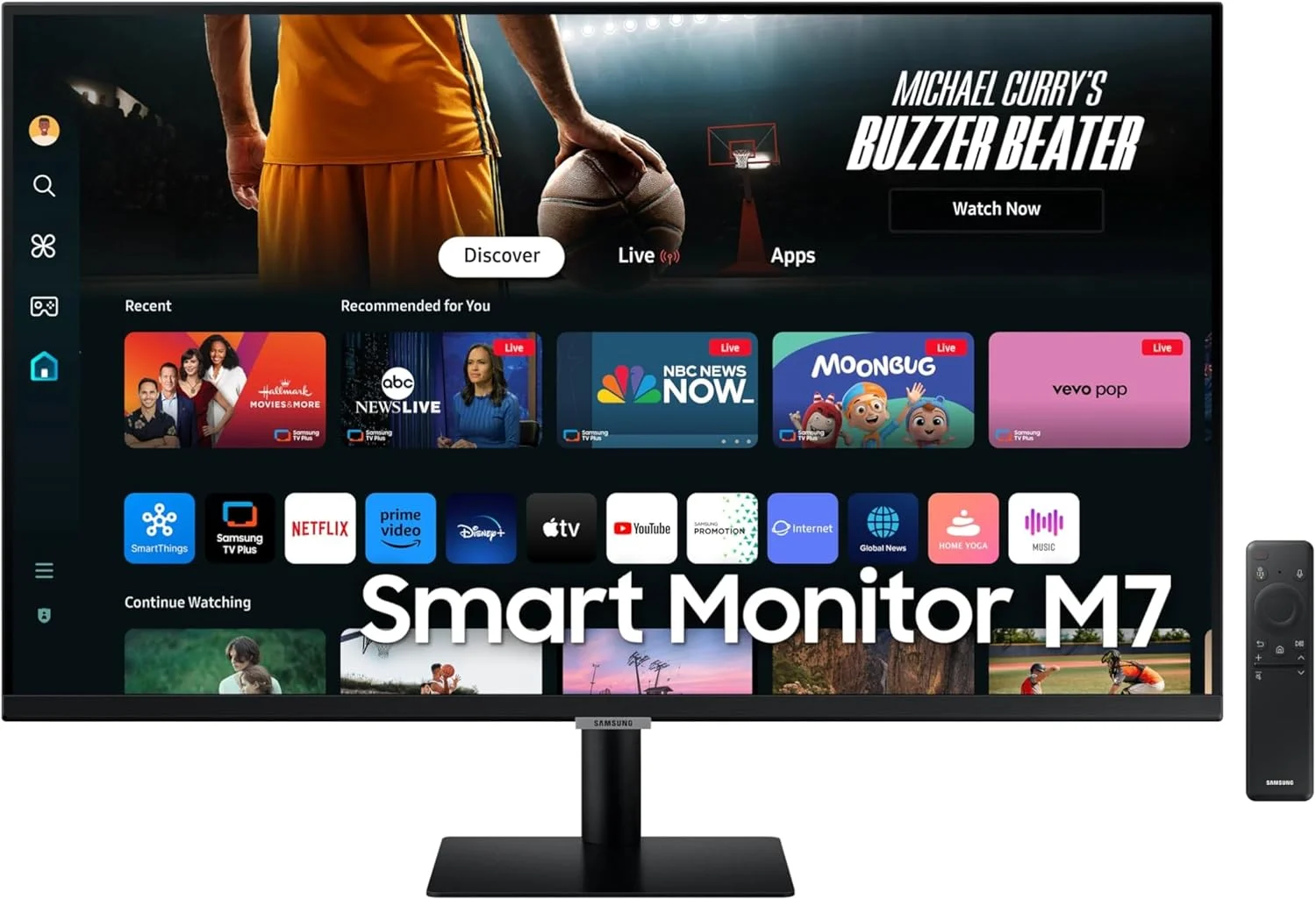 مانیتور هوشمند سامسونگ M7 - M70D 32 اینچ - مشکی