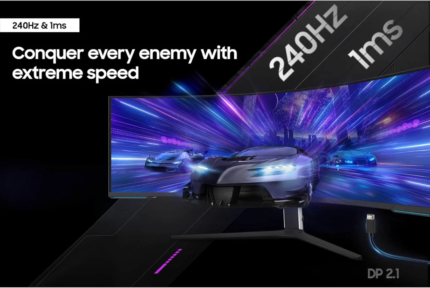 مانیتور گیمینگ خمیده 57 اینچی سامسونگ Odyssey Neo G9 Series Dual 4K UHD 1000R، نرخ نوسازی 240 هرتز، زمان پاسخگویی 1 میلیثانیه با DisplayPort 2.1، Quantum Mini-LED، DisplayHDR 1000، AMD FreeSync Premium Pro، LS57CG952NNXZA، 2023 مانیتور گیمینگ خمیده 57 اینچی سامسونگ Odyssey Neo G9 Series Dual 4K UHD 1000R، نرخ نوسازی 240 هرتز، زمان پاسخگویی 1 میلیثانیه با DisplayPort 2.1، Quantum Mini-LED، DisplayHDR 1000، AMD FreeSync Premium Pro، LS57CG952NNXZA، 2023