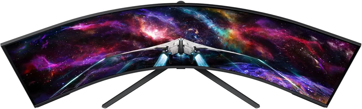 مانیتور گیمینگ خمیده 57 اینچی سامسونگ Odyssey Neo G9 Series Dual 4K UHD 1000R، نرخ نوسازی 240 هرتز، زمان پاسخگویی 1 میلیثانیه با DisplayPort 2.1، Quantum Mini-LED، DisplayHDR 1000، AMD FreeSync Premium Pro، LS57CG952NNXZA، 2023 مانیتور گیمینگ خمیده 57 اینچی سامسونگ Odyssey Neo G9 Series Dual 4K UHD 1000R، نرخ نوسازی 240 هرتز، زمان پاسخگویی 1 میلیثانیه با DisplayPort 2.1، Quantum Mini-LED، DisplayHDR 1000، AMD FreeSync Premium Pro، LS57CG952NNXZA، 2023