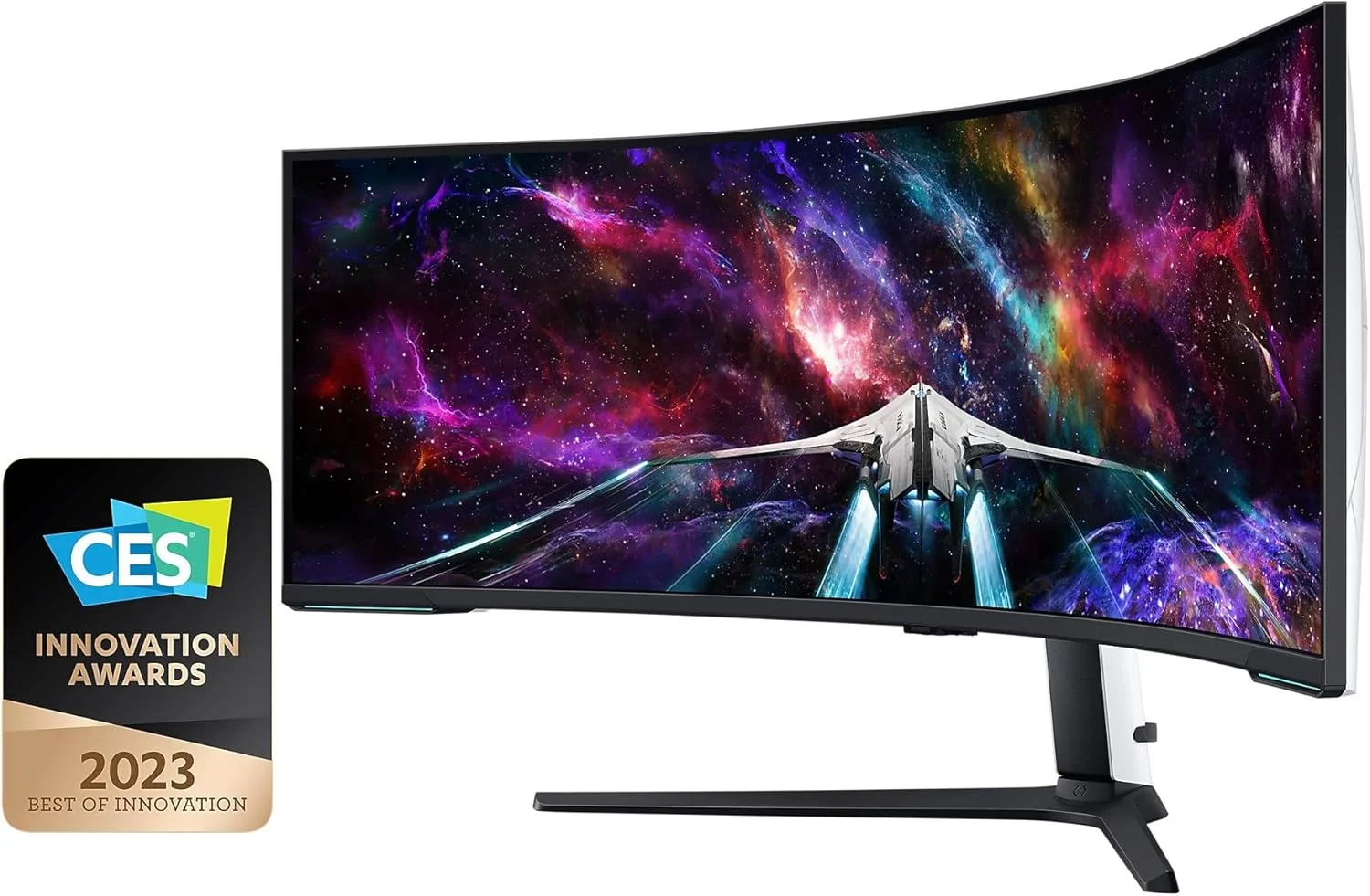 مانیتور گیمینگ خمیده دوگانه UHD سامسونگ 57 اینچ Odyssey Neo G9 G95NC، نرخ نوسازی 240 هرتز و زمان پاسخگویی 1 میلی‌ثانیه (GTG)، انحنای صفحه نمایش 1000R، AMD FreeSync، نسخه خاورمیانه (عرضه جدید) - LS57CG952NMXUE