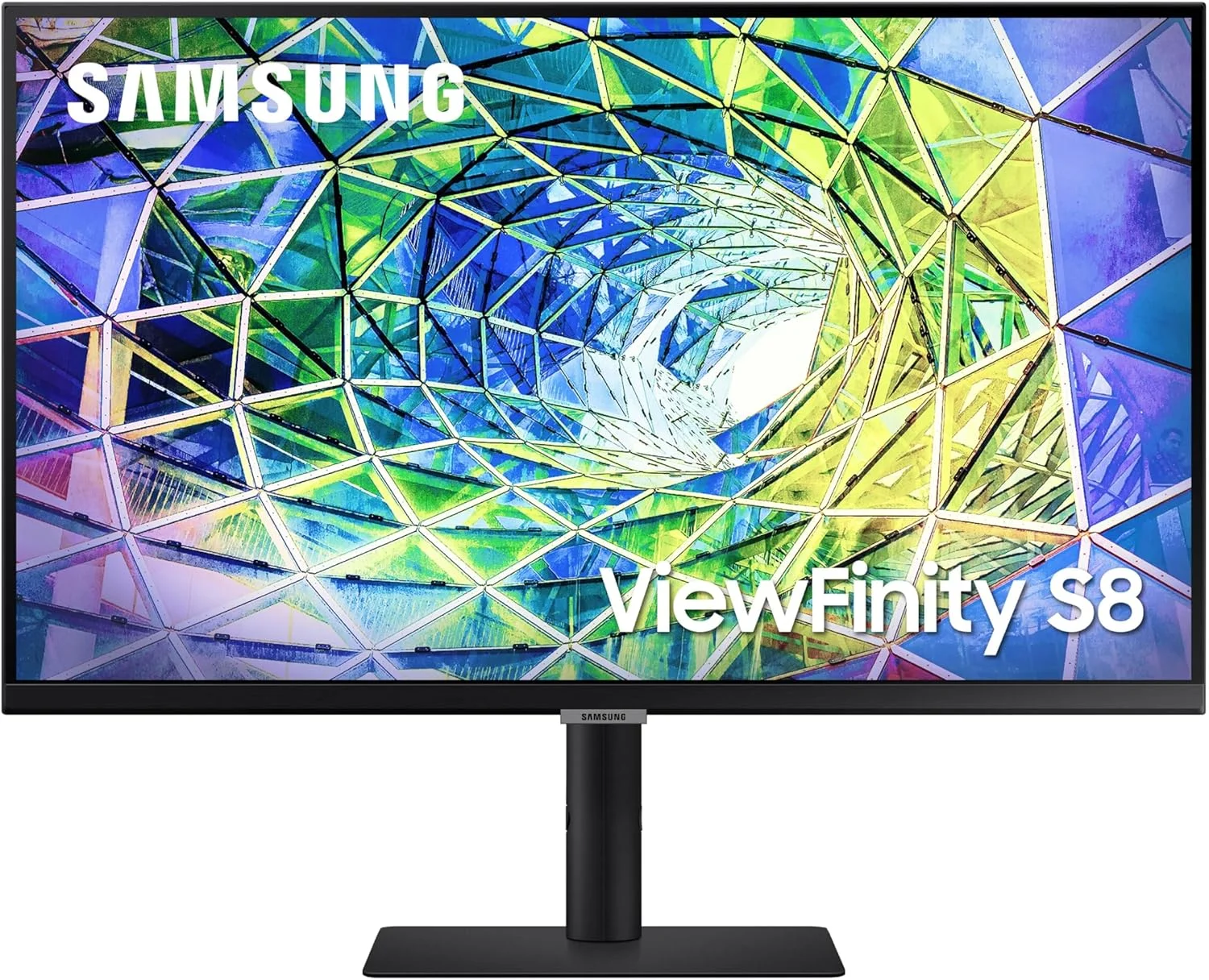 مانیتور 27 اینچی سامسونگ سری Business S80UA با کیفیت 4K UHD 3840x2160، HDR10، DisplayPort، HDMI 2.0، هاب USB 3.0، هدفون، 3 سال گارانتی (S27A804NMN)