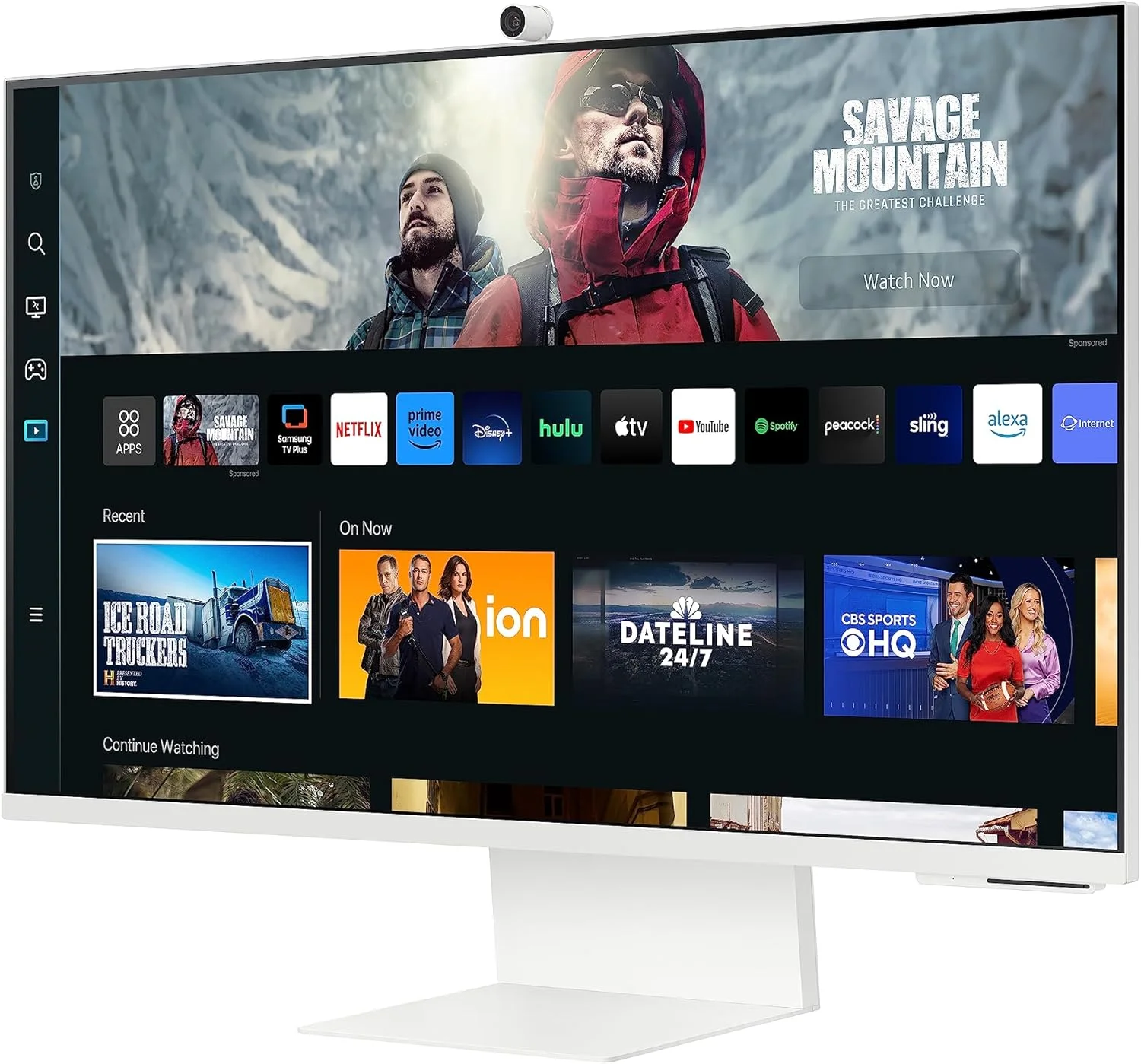 مانیتور تخت 32 اینچی سامسونگ، هوشمند M8، دوربین، کنترل از راه دور، 3840 x 2160، 60 هرتز (LS32CM801ULXZX)