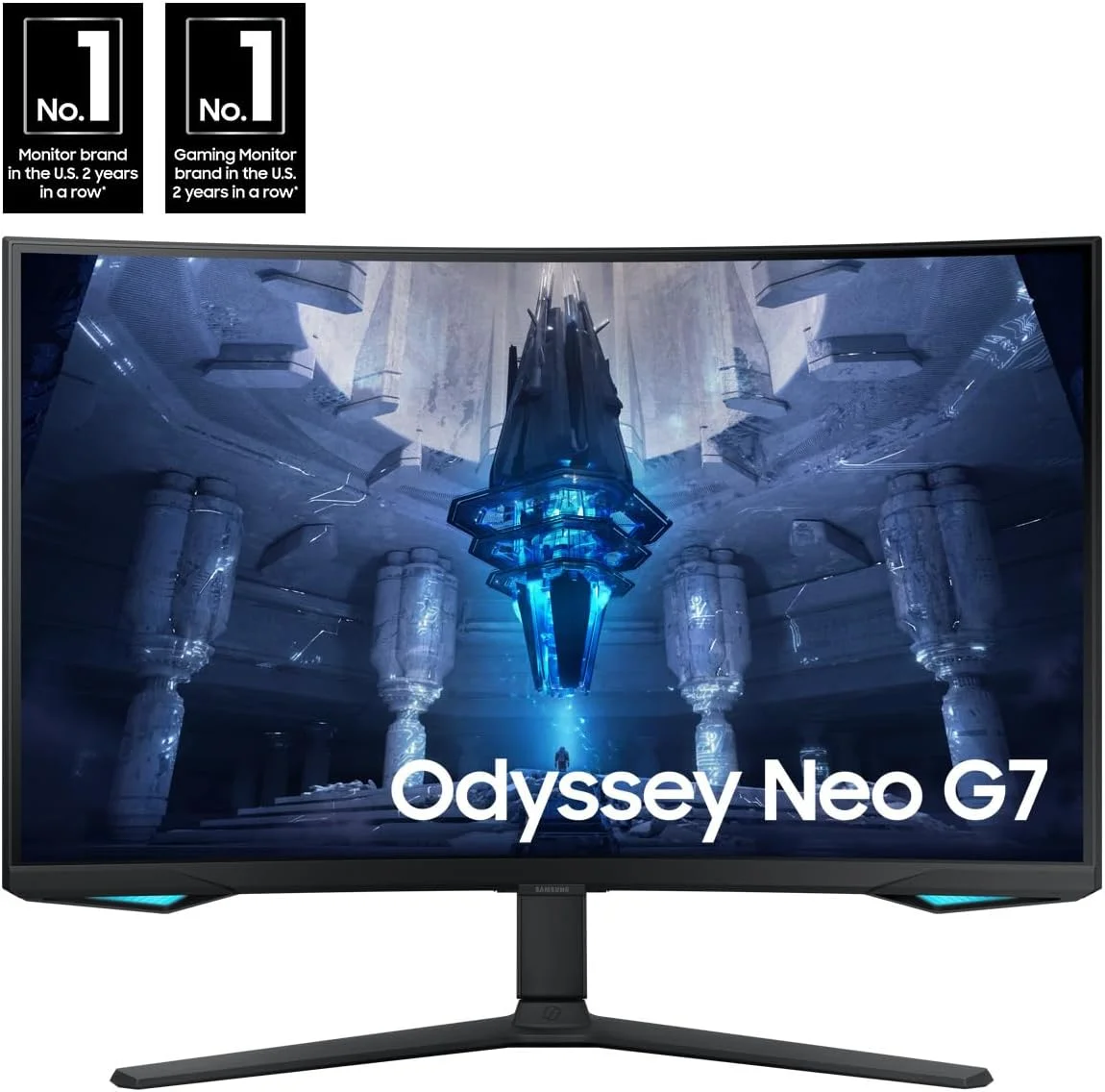 مانیتور گیمینگ خمیده 32 اینچی سامسونگ Odyssey Neo G7 4K UHD 165Hz 1ms G-Sync 1000R، Quantum HDR2000، AMD FreeSync Premium Pro، نمای فوق عریض بازی، DisplayPort، HDMI، پایه قابل تنظیم ارتفاع، مشکی، 2022 مانیتور گیمینگ خمیده 32 اینچی سامسونگ Odyssey Neo G7 4K UHD 165Hz 1ms G-Sync 1000R، Quantum HDR2000، AMD FreeSync Premium Pro، نمای فوق عریض بازی، DisplayPort، HDMI، پایه قابل تنظیم ارتفاع، مشکی، 2022