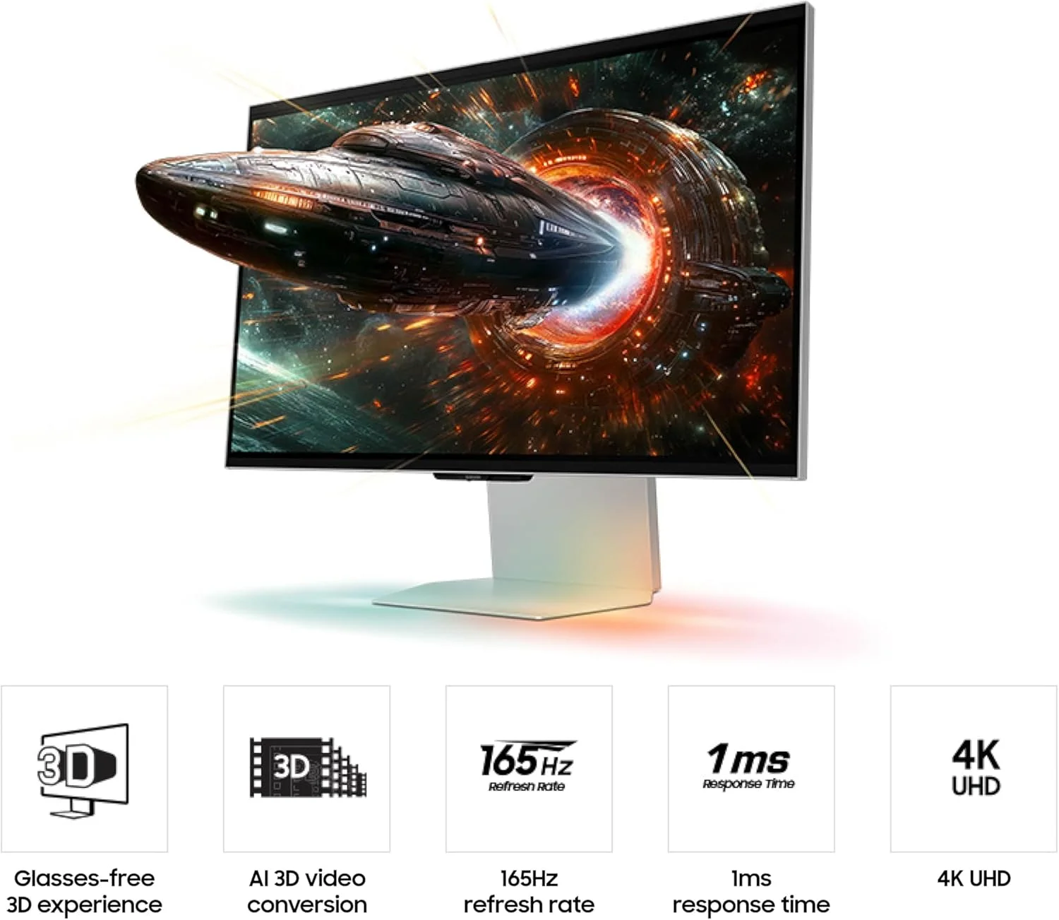 مانیتور گیمینگ 27 اینچی سامسونگ Odyssey 3D G90XF، 4K، 165 هرتز، زمان پاسخگویی 1 میلیثانیه، AMD FreeSync Premium، بدون نیاز به عینک، پایه ارگونومیک، LS27FG900XNXZA، 2025 مانیتور گیمینگ 27 اینچی سامسونگ Odyssey 3D G90XF، 4K، 165 هرتز، زمان پاسخگویی 1 میلیثانیه، AMD FreeSync Premium، بدون نیاز به عینک، پایه ارگونومیک، LS27FG900XNXZA، 2025