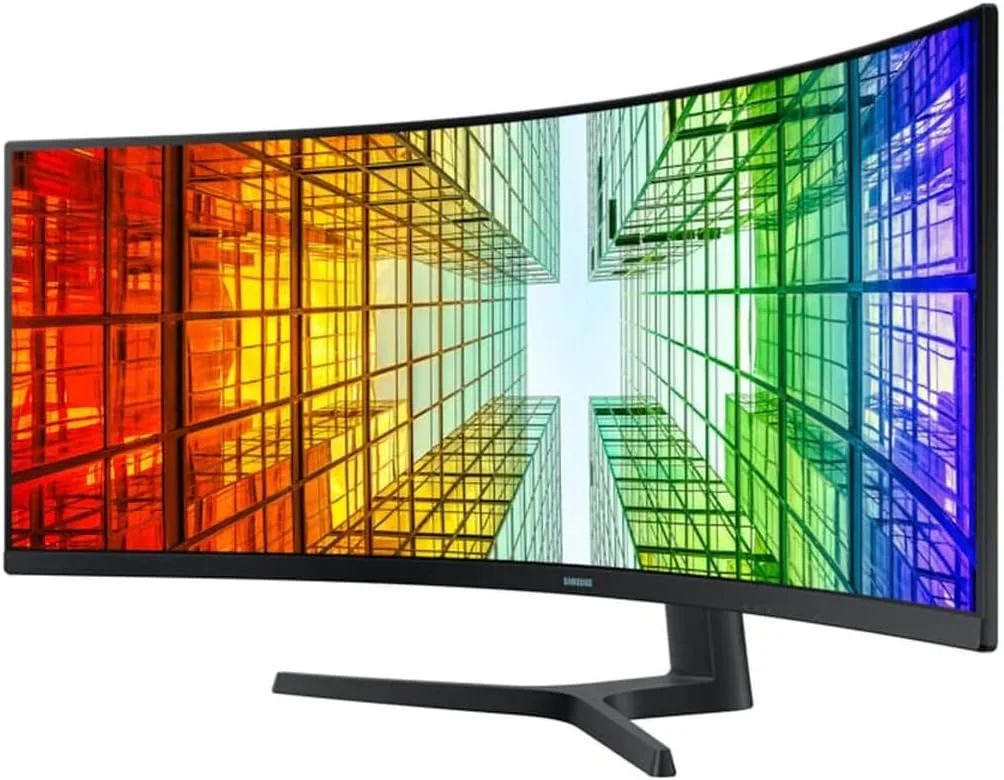 مانیتور فوق عریض خمیده 49 اینچی سامسونگ مدل LS49A950UIPXEN - دوگانه QHD (5120 x 1440, 1800R, USB Type-C, پورت LAN, QLED, HDR400) مشکی (بازسازی شده) مانیتور فوق عریض خمیده 49 اینچی سامسونگ مدل LS49A950UIPXEN - دوگانه QHD (5120 x 1440, 1800R, USB Type-C, پورت LAN, QLED, HDR400) مشکی (بازسازی شده)