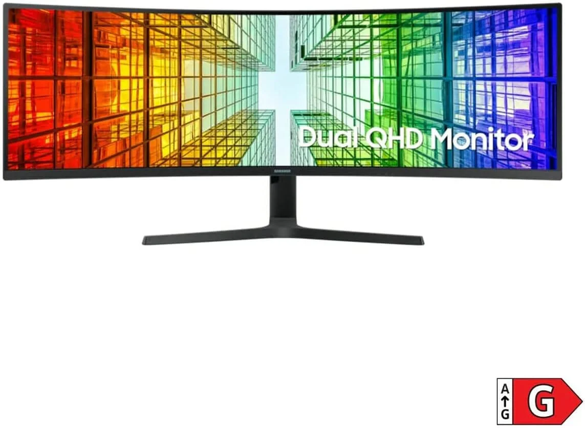مانیتور فوق عریض خمیده 49 اینچی سامسونگ مدل LS49A950UIPXEN - دوگانه QHD (5120 x 1440, 1800R, USB Type-C, پورت LAN, QLED, HDR400) مشکی (بازسازی شده) مانیتور فوق عریض خمیده 49 اینچی سامسونگ مدل LS49A950UIPXEN - دوگانه QHD (5120 x 1440, 1800R, USB Type-C, پورت LAN, QLED, HDR400) مشکی (بازسازی شده)