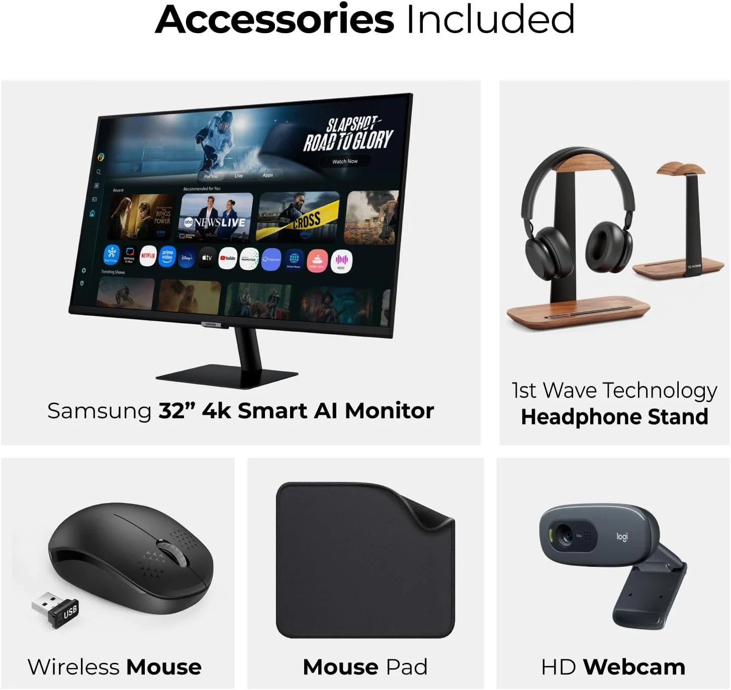 مانیتور هوشمند سامسونگ M7 M70F 32 اینچ 4K UHD با ویژگی های هوش مصنوعی سامسونگ، USB-C - برنامه های تلویزیون هوشمند، USB-C، IoT Hub، 60 هرتز - پایه هدفون، وب کم، ماوس و پد ماوس باندل موج اول - LS32FM702UMXUE مانیتور هوشمند سامسونگ M7 M70F 32 اینچ 4K UHD با ویژگی های هوش مصنوعی سامسونگ، USB-C - برنامه های تلویزیون هوشمند، USB-C، IoT Hub، 60 هرتز - پایه هدفون، وب کم، ماوس و پد ماوس باندل موج اول - LS32FM702UMXUE