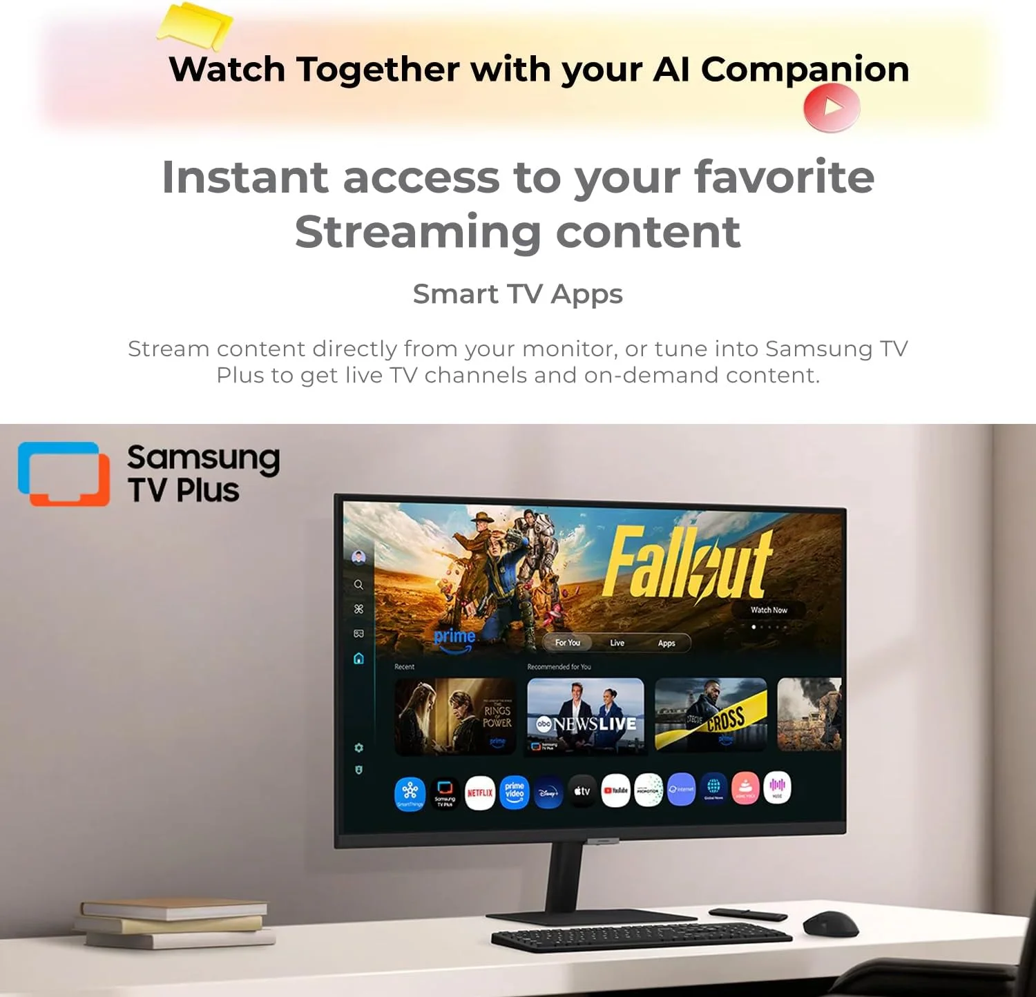 مانیتور هوشمند سامسونگ M7 M70F 32 اینچ 4K UHD با ویژگی های هوش مصنوعی سامسونگ، USB-C - برنامه های تلویزیون هوشمند، USB-C، IoT Hub، 60 هرتز - پایه هدفون، وب کم، ماوس و پد ماوس باندل موج اول - LS32FM702UMXUE مانیتور هوشمند سامسونگ M7 M70F 32 اینچ 4K UHD با ویژگی های هوش مصنوعی سامسونگ، USB-C - برنامه های تلویزیون هوشمند، USB-C، IoT Hub، 60 هرتز - پایه هدفون، وب کم، ماوس و پد ماوس باندل موج اول - LS32FM702UMXUE
