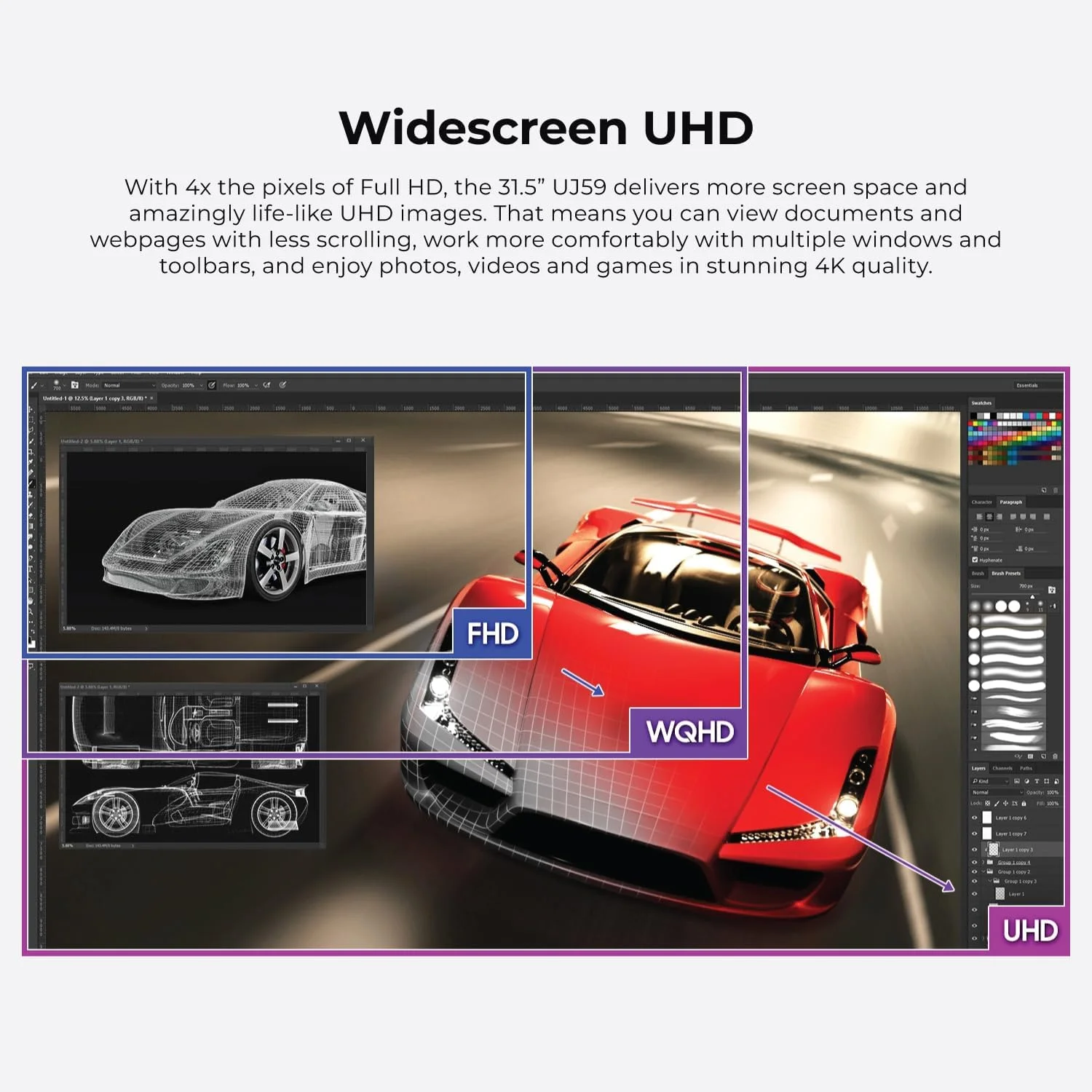 مانیتور 32 اینچ UHD سامسونگ - 4K (3840x2160)، 60 هرتز، پنل VA، پوشش 97% NTSC، حالت محافظ چشم، FreeSync - شامل هاب 7 در 1 First Wave، وب کم، ماوس و ماوس پد - LU32J590UQMXUE