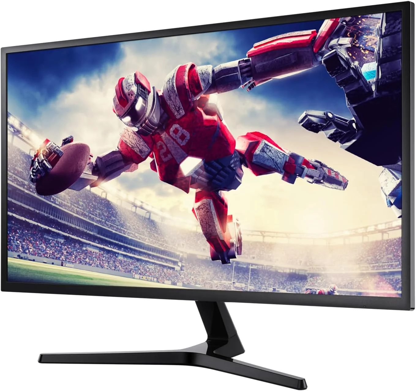 مانیتور 32 اینچ UHD سامسونگ - 4K (3840x2160)، 60 هرتز، پنل VA، پوشش 97% NTSC، حالت محافظ چشم، FreeSync - شامل هاب 7 در 1 First Wave، وب کم، ماوس و ماوس پد - LU32J590UQMXUE