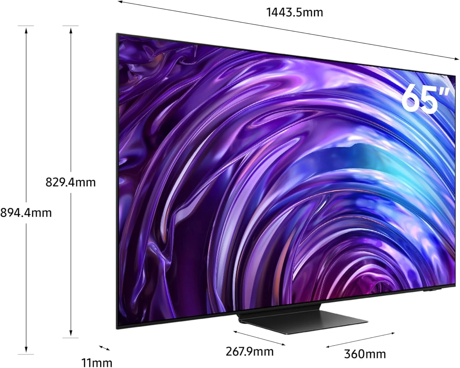 تلویزیون 65 اینچ OLED سامسونگ، مدل S95D، 4K، پردازنده NQ4 AI Gen2، ضد انعکاس OLED، HDR Pro، Samsung TV Plus، تلویزیون هوشمند Tizen، QA65S95DAUXZN (نسخه 2024 - امارات)