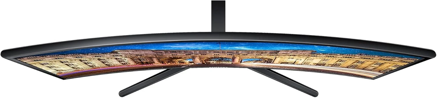 مانیتور خمیده سامسونگ C24F396FHR، 24 اینچ، پنل VA، رزولوشن Full HD، AMD Freesync، زمان پاسخگویی 4 میلی‌ثانیه، انحنای 1800R، مشکی