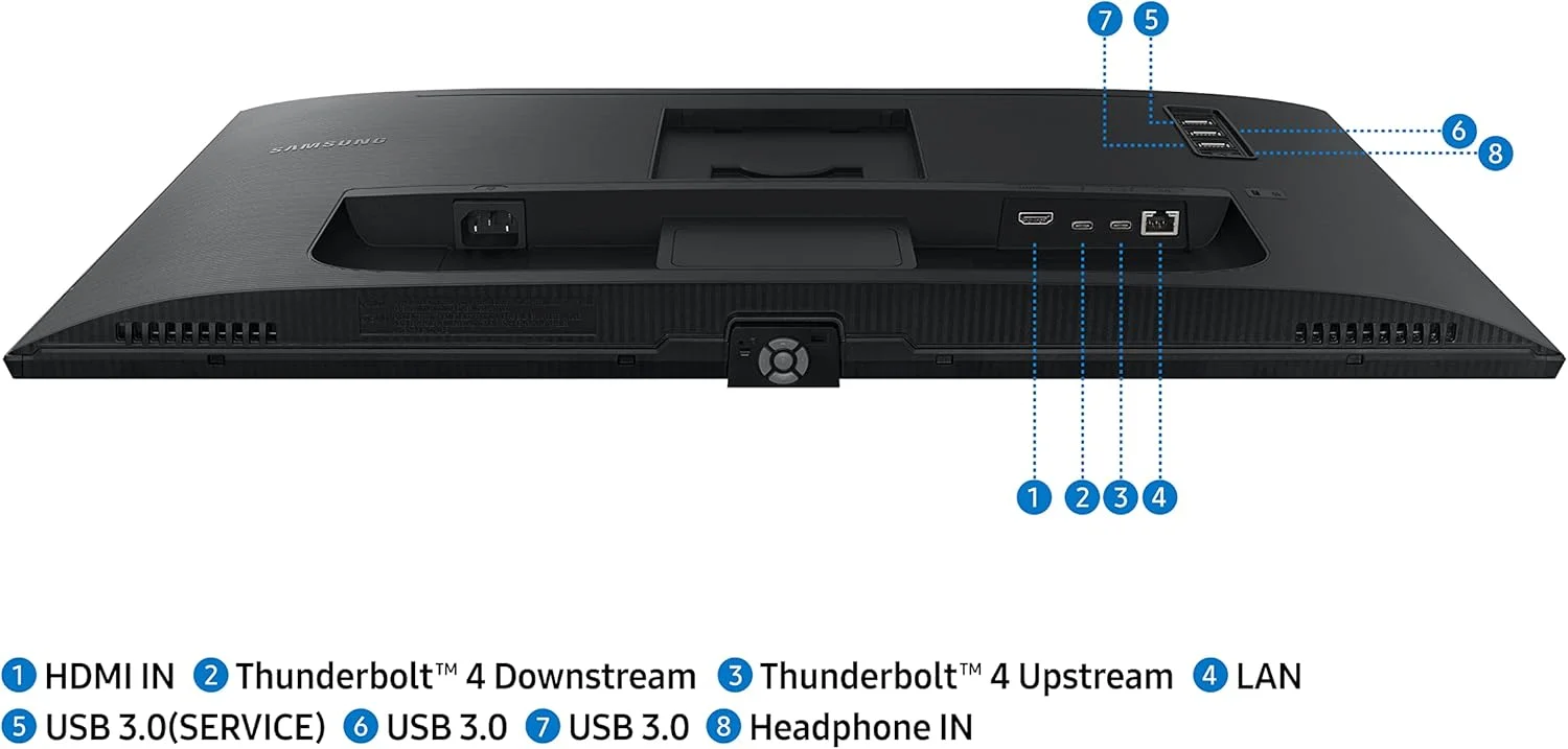 مانیتور 27 اینچی سامسونگ ViewFinity S8 Series 4K UHD با رزولوشن بالا، پنل IPS، نرخ نوسازی 60 هرتز، Thunderbolt 4، HDR 10+، بلندگوهای داخلی، پایه قابل تنظیم ارتفاع، مدل S27B804TGN، سال 2022 مانیتور 27 اینچی سامسونگ ViewFinity S8 Series 4K UHD با رزولوشن بالا، پنل IPS، نرخ نوسازی 60 هرتز، Thunderbolt 4، HDR 10+، بلندگوهای داخلی، پایه قابل تنظیم ارتفاع، مدل S27B804TGN، سال 2022