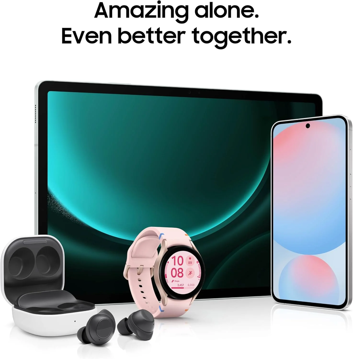 ساعت هوشمند سامسونگ Galaxy Watch FE 40mm LTE با هوش مصنوعی، ردیابی تناسب اندام، حسگر BIA، مناطق ضربان قلب شخصی‌سازی‌شده، ردیاب ضربان قلب، پایش خواب، مدل 2024، نقره‌ای [نسخه ایالات متحده، 1 سال گارانتی سازنده]
