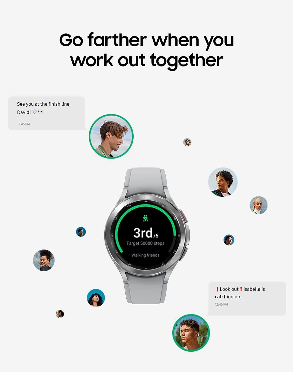 ساعت هوشمند سامسونگ Galaxy Watch 4 Classic 42mm با قابلیت ردیابی نوار قلب (ECG) برای سلامتی، تناسب اندام، دویدن، چرخه خواب، تشخیص سقوط GPS، بلوتوث، نسخه ایالات متحده، نقره ای