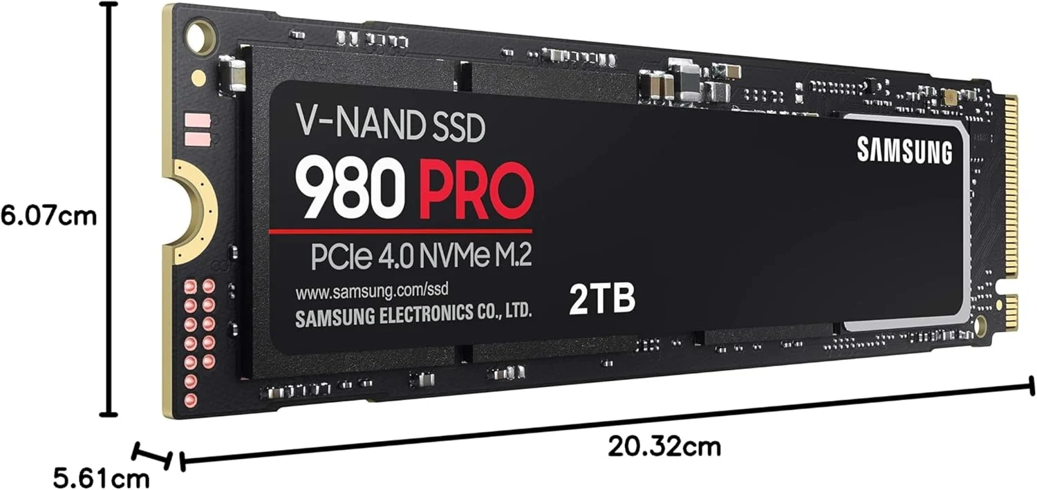 حافظه اس اس دی اینترنال 2 ترابایتی سامسونگ 980 PRO PCIe NVMe Gen4 مخصوص بازی M.2 (MZ-V8P2T0)