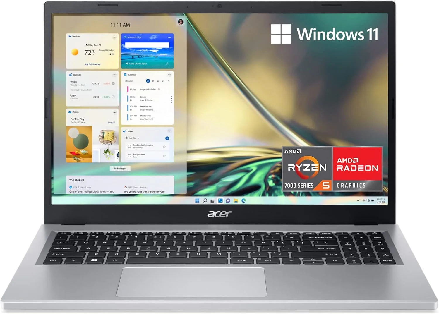 لپ تاپ باریک ایسر Aspire 3 A315-24P-R2SC | صفحه نمایش 15.6 اینچی Full HD IPS | پردازنده چهار هسته ای AMD Ryzen 5 7520U | گرافیک AMD Radeon | 8 گیگابایت LPDDR5 | 256 گیگابایت NVMe SSD | Wi-Fi 5 | ویندوز 11 هوم