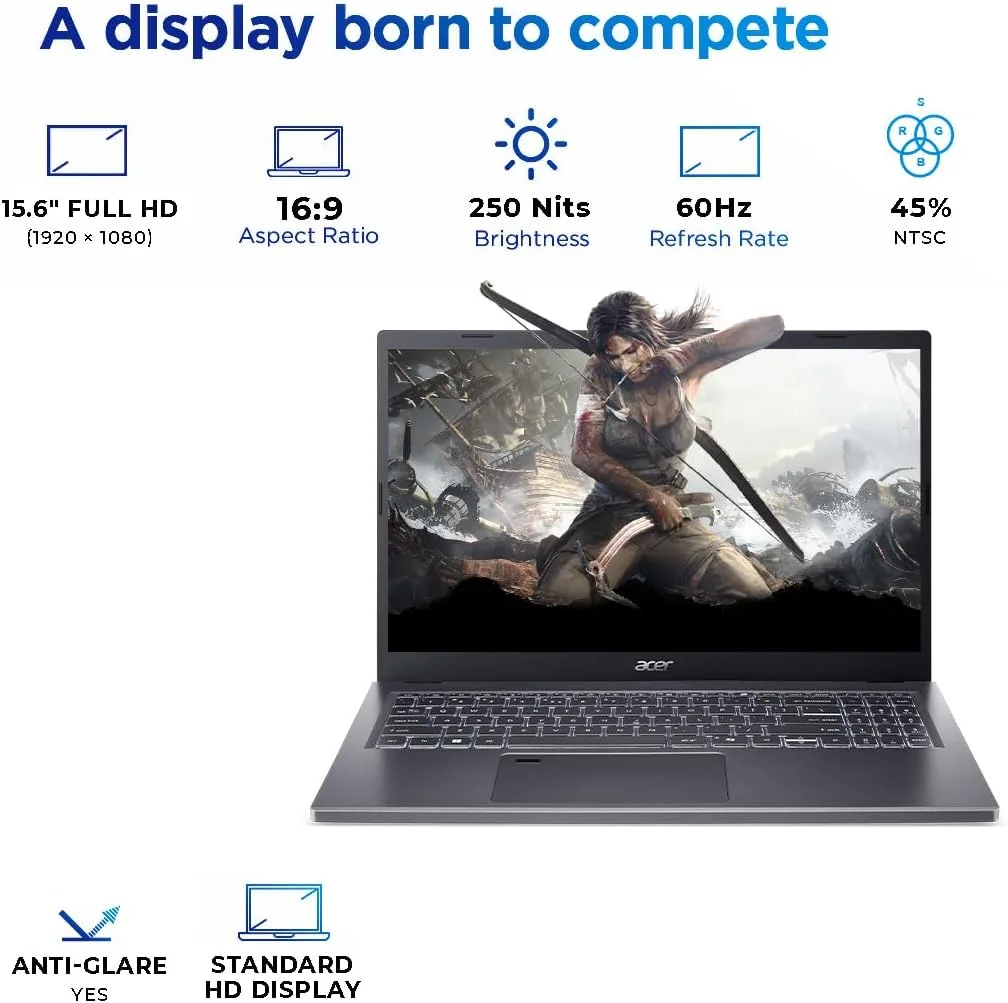 لپ تاپ Acer Aspire 15 مدل A15-51M-56A1 | پردازنده Intel Core i5 120U Deca-Core | نمایشگر 15.6 اینچی FHD ComfyView | رم 8 گیگابایتی LPDDR5 | حافظه SSD 512 گیگابایتی PCIe Gen 4 | حسگر اثر انگشت | Wi-Fi 6 | ویندوز 11 پرو (ارتقا یافته)