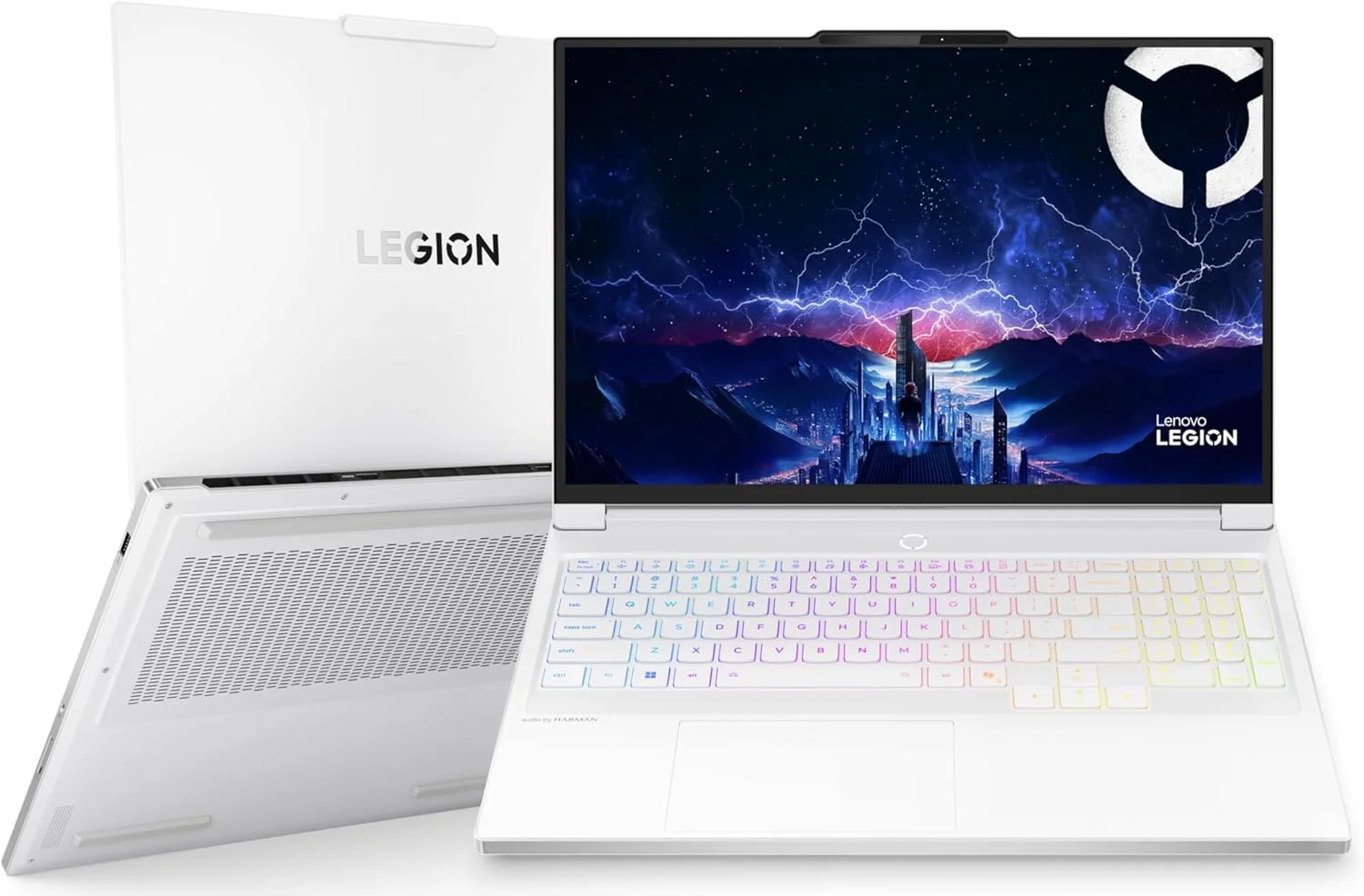 لپ تاپ گیمینگ هوش مصنوعی Lenovo Legion 7 16IAX10 با صفحه نمایش 16 اینچی WQXGA OLED 240Hz، پردازنده Intel Ultra 9 275HX، رم 32 گیگابایتی، حافظه SSD 2 ترابایتی، کارت گرافیک RTX 5070 8GB GDDR7، کیبورد RGB انگلیسی-عربی، ویندوز 11، سفید یخچالی [83KY001NAX] + 2 سال گارانتی Premium Care