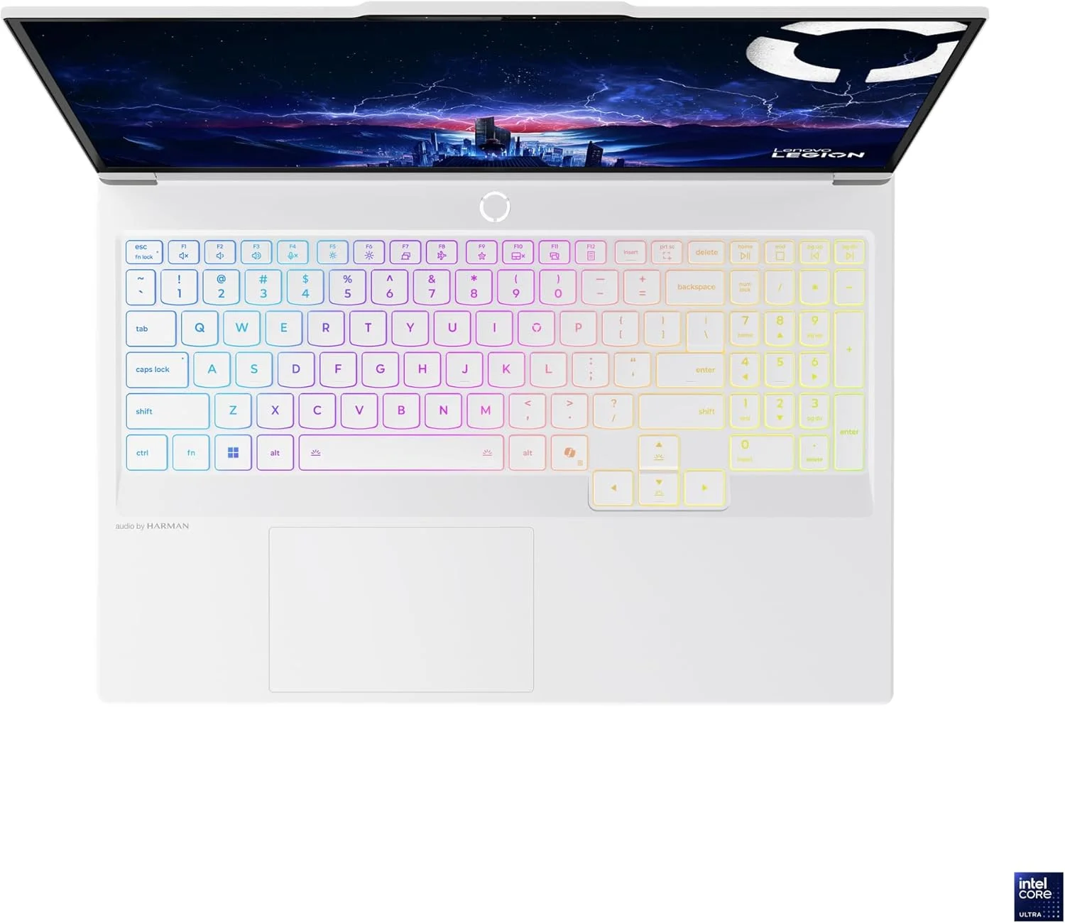 لپ تاپ گیمینگ هوش مصنوعی Lenovo Legion 7 16IAX10 با صفحه نمایش 16 اینچی WQXGA OLED 240Hz، پردازنده Intel Ultra 9 275HX، رم 32 گیگابایتی، حافظه SSD 2 ترابایتی، کارت گرافیک RTX 5070 8GB GDDR7، کیبورد RGB انگلیسی-عربی، ویندوز 11، سفید یخچالی [83KY001NAX] + 2 سال گارانتی Premium Care