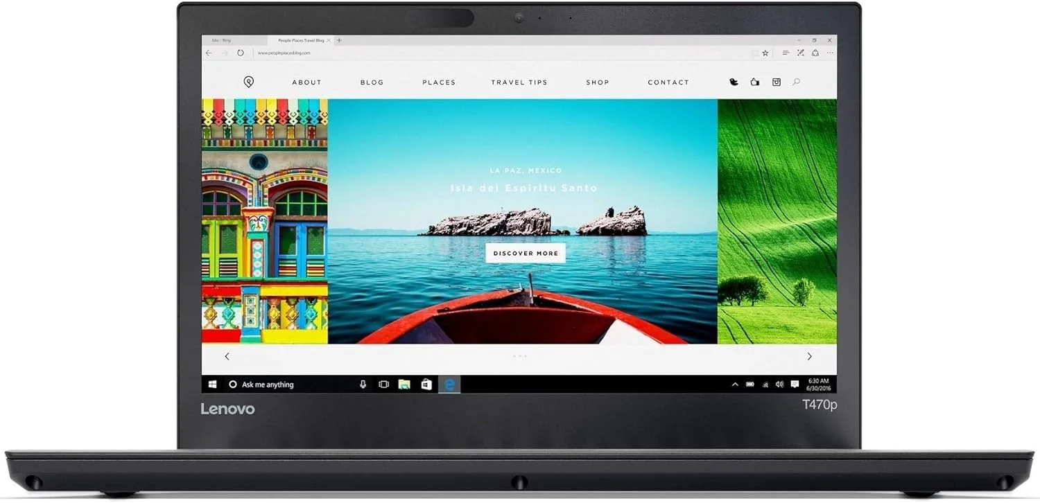 لپ تاپ تجاری بازسازی شده Lenovo Thinkpad T470p | پردازنده Intel Core i5 نسل هفتم | 8 گیگابایت رم | 256 گیگابایت SSD | صفحه نمایش لمسی 14.1 اینچی | ویندوز 10 پرو | بازسازی شده