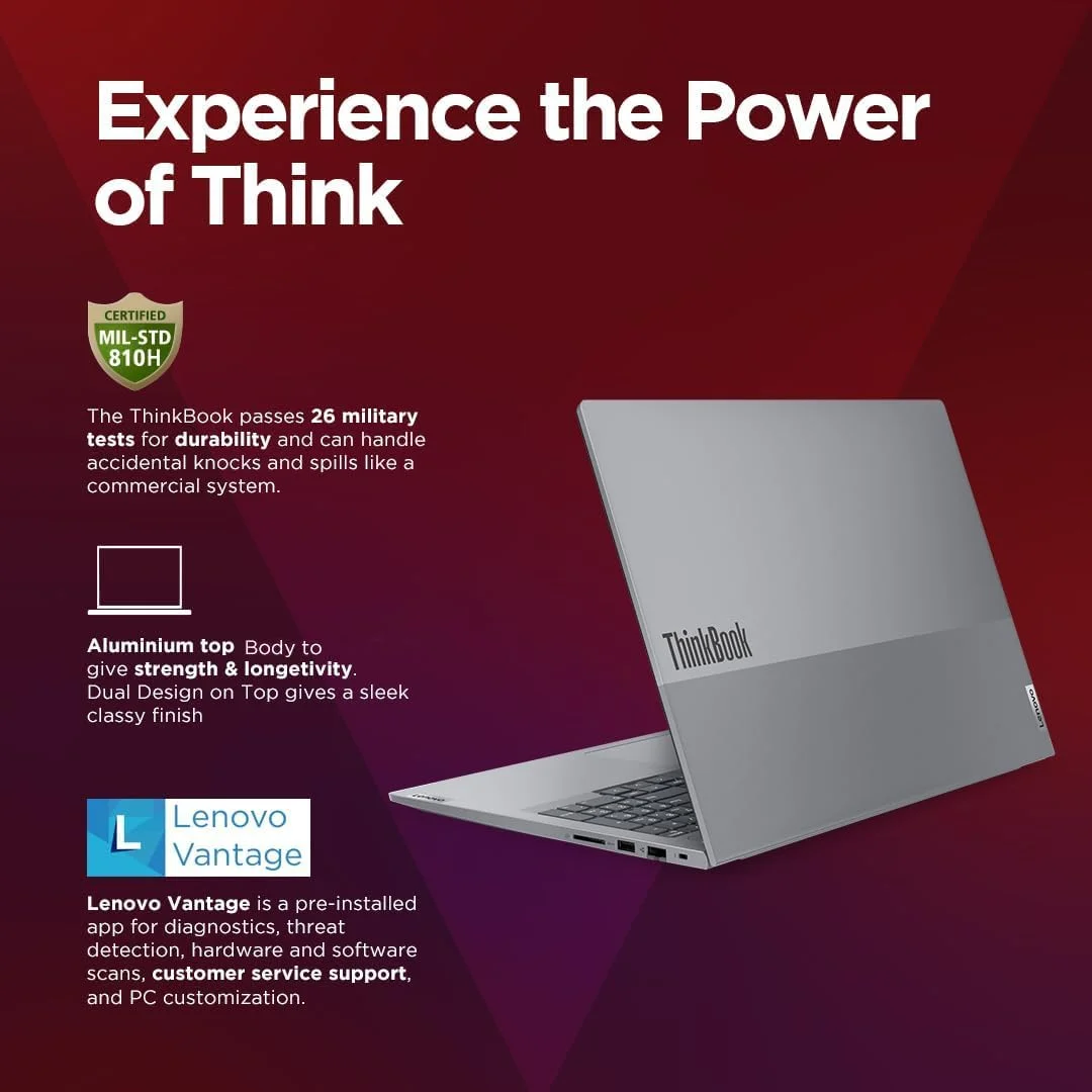 لپ تاپ لنوو ThinkBook 16 G6 | Ryzen 5 7430U | صفحه نمایش 16 اینچی WUXGA IPS | رم 16 گیگابایتی | SSD 1 ترابایتی | گرافیک Radeon | حسگر اثر انگشت | کیبورد با نور پس زمینه | ویندوز 11 پرو | خاکستری قطبی (ارتقا یافته) لپ تاپ لنوو ThinkBook 16 G6 | Ryzen 5 7430U | صفحه نمایش 16 اینچی WUXGA IPS | رم 16 گیگابایتی | SSD 1 ترابایتی | گرافیک Radeon | حسگر اثر انگشت | کیبورد با نور پس زمینه | ویندوز 11 پرو | خاکستری قطبی (ارتقا یافته)