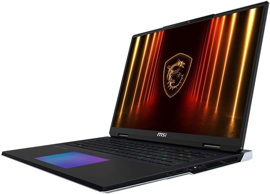 لپ تاپ گیمینگ MSI Titan 18 HX AI A2XWJG 18 اینچی UHD+ Mini LED 120Hz - مشکی ذغالی، پردازنده Intel Core Ultra 9 285HX 2.1GHz؛ کارت گرافیک NVIDIA GeForce RXT 5090 با 24GB حافظه GDDR7؛ 64GB رم DDR5؛ 2 عدد SSD NVMe 2TB