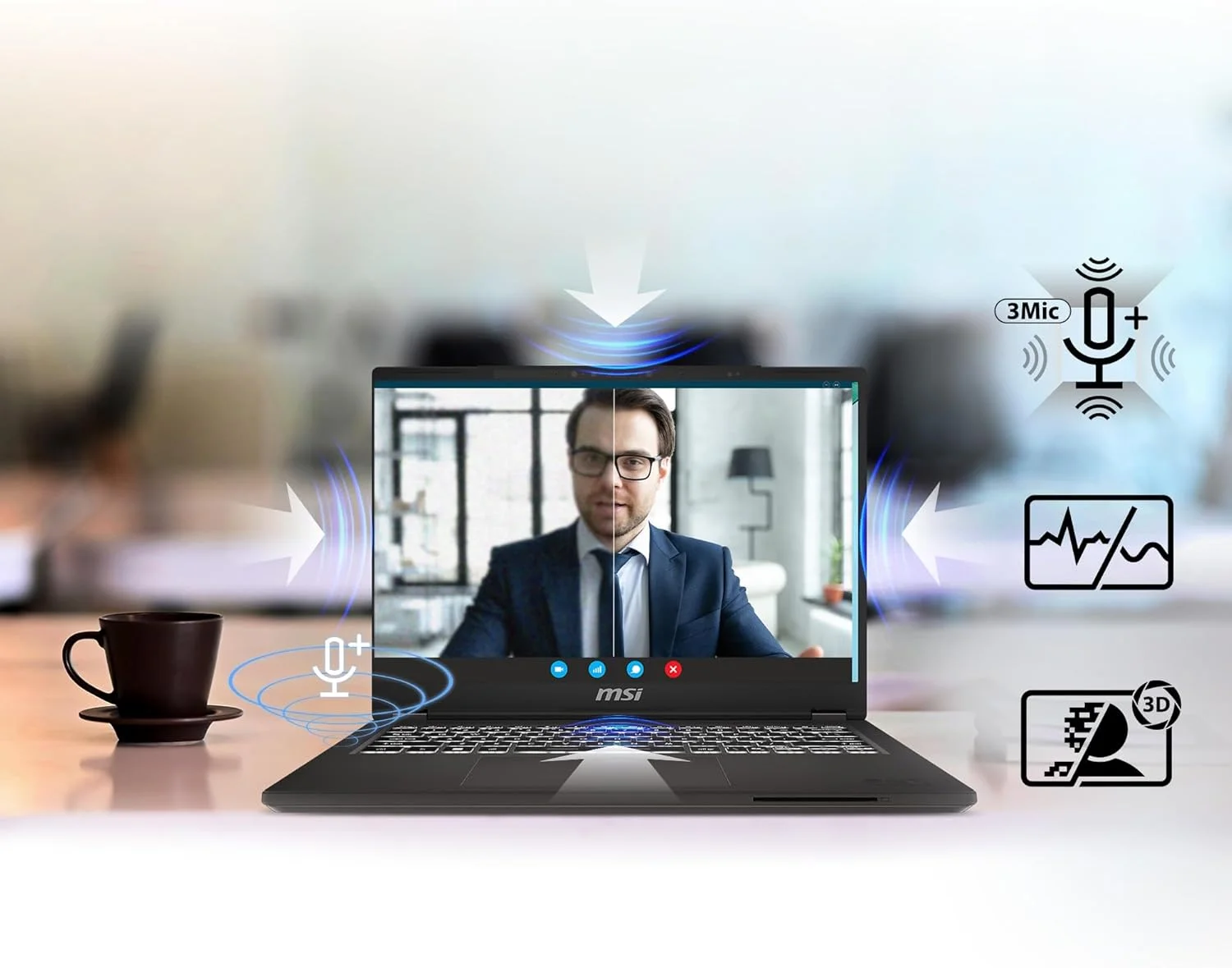 لپ تاپ تجاری MSI مدل 14 H A2RMG، صفحه نمایش 14 اینچی FHD، پردازنده Intel Core 7 240H، رم 16 گیگابایتی، SSD 1 ترابایتی، گرافیک Intel، ویندوز 11، خاکستری - [9S7-14L111-289]