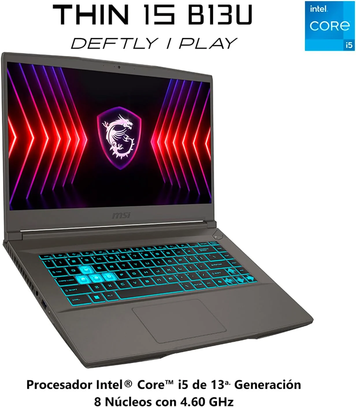 لپ تاپ گیمینگ MSI Thin 15 B13UC-1859MX Intel Core i5-13420H NVIDIA GeForce RTX3050 16GB RAM 512GB SSD 15.6" FHD 144Hz خاکستری لپ تاپ گیمینگ MSI Thin 15 B13UC-1859MX Intel Core i5-13420H NVIDIA GeForce RTX3050 16GB RAM 512GB SSD 15.6" FHD 144Hz خاکستری