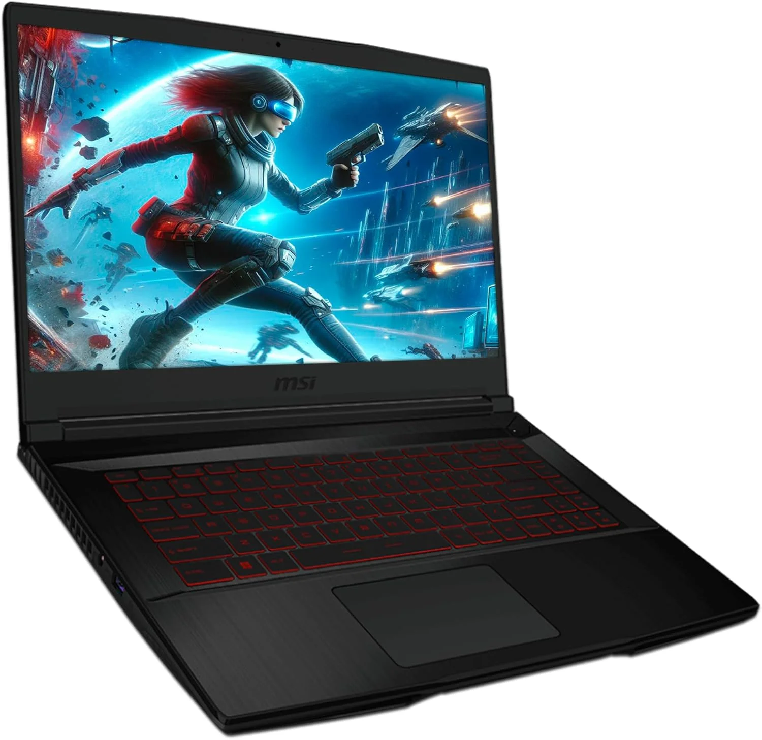 لپ تاپ گیمینگ MSI Gf63 Thin 12Ucx، صفحه نمایش 15.6 اینچی FHD 144Hz، پردازنده Intel Core I5 12450H، رم 8 گیگابایتی، SSD 512 گیگابایتی، کارت گرافیک Nvidia Geforce RTX 2050 4 گیگابایتی، کیبورد انگلیسی با نور پس زمینه، ویندوز 11 هوم 48X33X9 سانتی متر مشکی