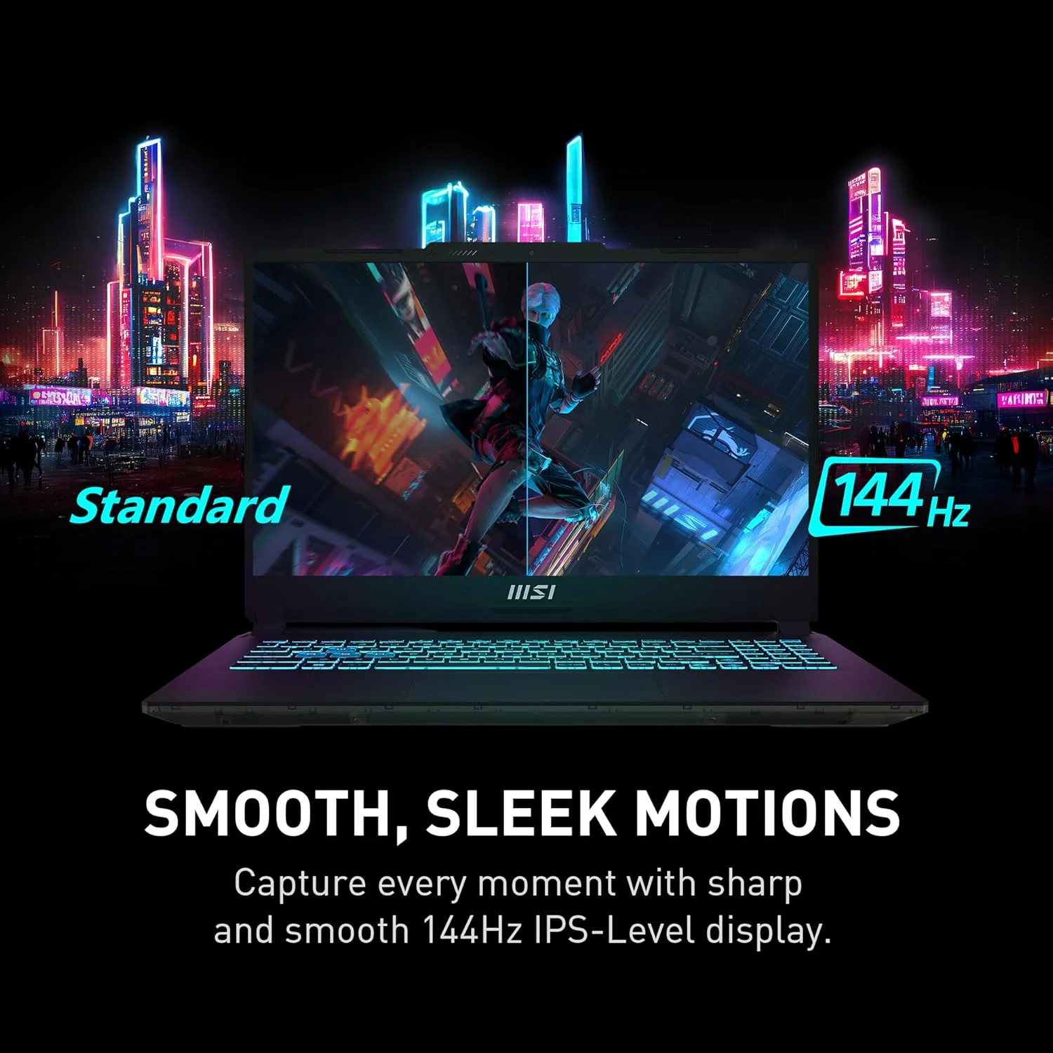 لپ تاپ گیمینگ MSI Cyborg 15: پردازنده Intel Core i5-12450H، کارت گرافیک GeForce RTX 2050، صفحه نمایش 15.6 اینچی FHD، نرخ تازه سازی 144 هرتز، 16 گیگابایت DDR5، 512 گیگابایت NVMe SSD، پورت Type-C USB 3.2 Gen 1، Cooler Boost 5، ویندوز 11 هوم: مشکی A12UCX-276US