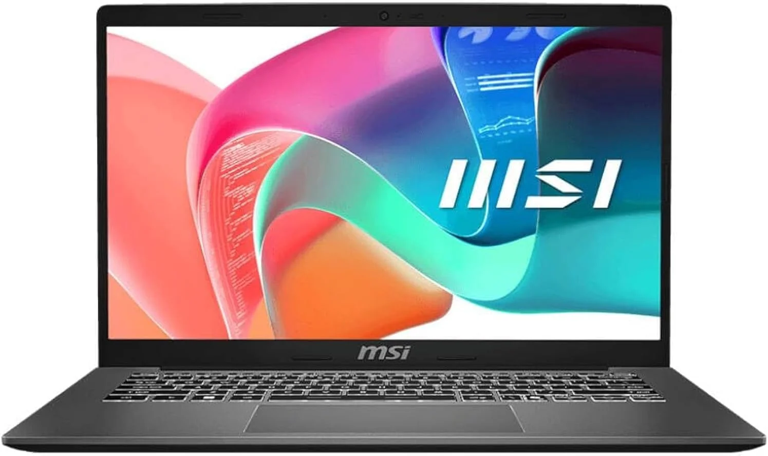 لپ تاپ باریک MSI Modern 14 F13MG، صفحه نمایش 14 اینچی FHD، پردازنده Intel Core i3-1315U، رم 8 گیگابایتی، SSD 512 گیگابایتی، گرافیک Intel UHD، ویندوز 11، صفحه کلید انگلیسی-عربی، رنگ خاکستری - [9S7-14S121-052]
