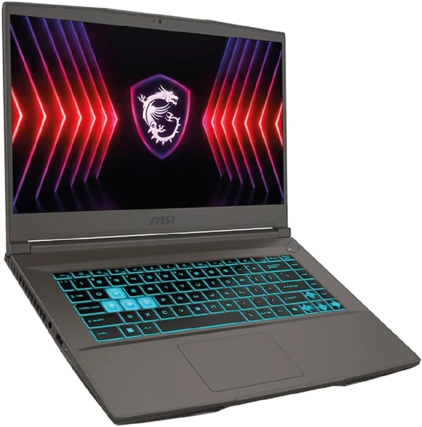 لپ تاپ گیمینگ MSI Thin 15.6 اینچی FHD 144Hz، پردازنده Intel Core i5-13420H، کارت گرافیک NVIDIA GeForce RTX 4060، رم 16 گیگابایت DDR4، حافظه 512 گیگابایت SSD، خاکستری (2025)