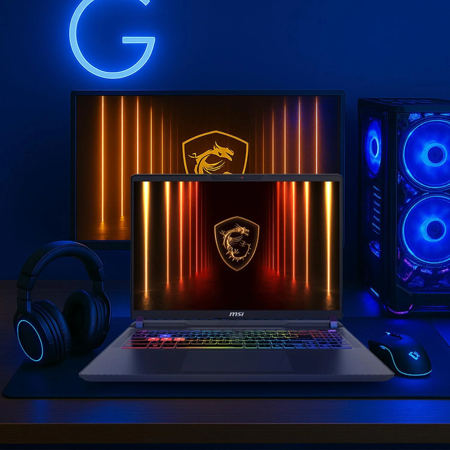 لپ تاپ گیمینگ MSI Vector 16 HX RTX 5080 با صفحه نمایش 16 اینچی QHD+ 240Hz، پردازنده Ultra 9 275HX (بهتر از i9-14900HX)، کارت گرافیک NVIDIA GeForce RTX 5080 AI Pro، رم 64 گیگابایتی DDR5، حافظه SSD 1 ترابایتی، نور پس زمینه RGB، همراه با رادیاتور تاشو PCO Notebook