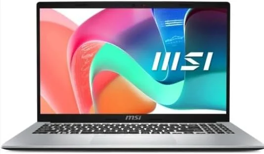 لپ تاپ MSI Modern 15 (9S7-15S122-449) - پردازنده Intel Core i5-1334U | رم 16 گیگابایت | حافظه SSD 512 گیگابایت | صفحه نمایش 15.6 اینچی FHD IPS | گرافیک Iris Xe | ویندوز 11 پرو (ارتقا یافته) | کیبورد با نور پس زمینه | نقره ای