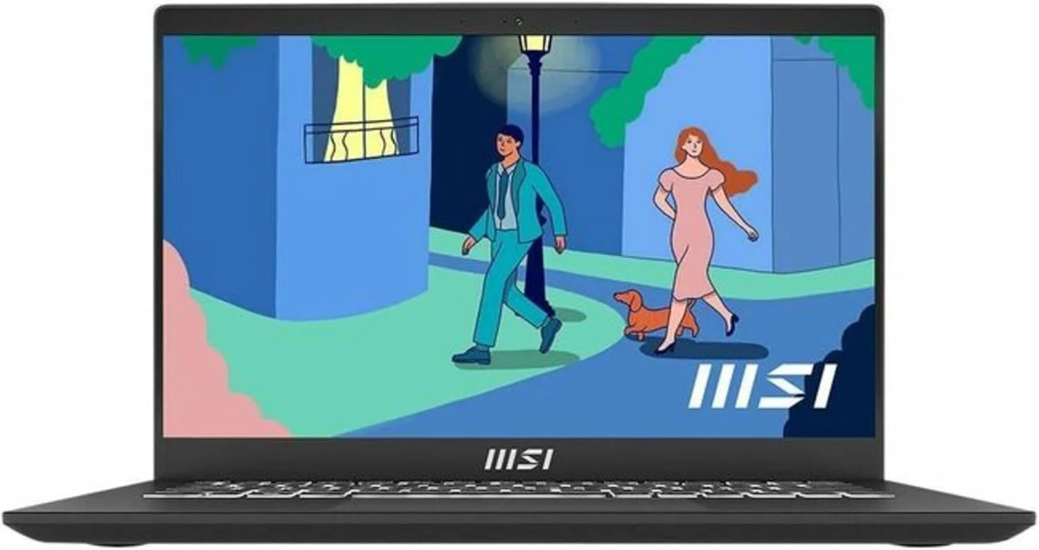 MSI Modern 14 C12MO-1254US - طراحی لولای 180 درجه - Intel Core i3-1215U / تا 4.4 گیگاهرتز - Win 11 Pro - UHD Graphics - 8 گیگابایت رم - 512 گیگابایت SSD NVMe - 14 اینچ 1920 x 1080 (Full HD)