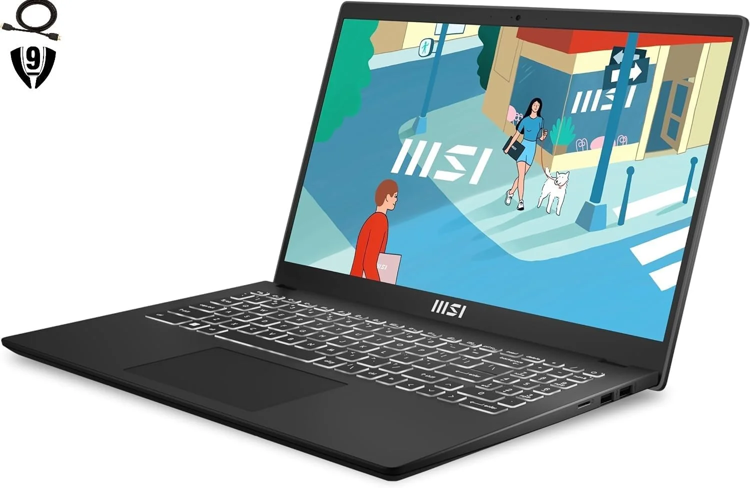 لپ تاپ MSI Modern 15، صفحه نمایش 15.6 اینچی FHD، پردازنده Intel Core i5-1235U، رم 16 گیگابایتی، SSD PCIe 1 ترابایتی، Wi-Fi 6، بلوتوث، صفحه کلید با نور پس زمینه، کارت خوان SD، ویندوز 11 هوم، مشکی
