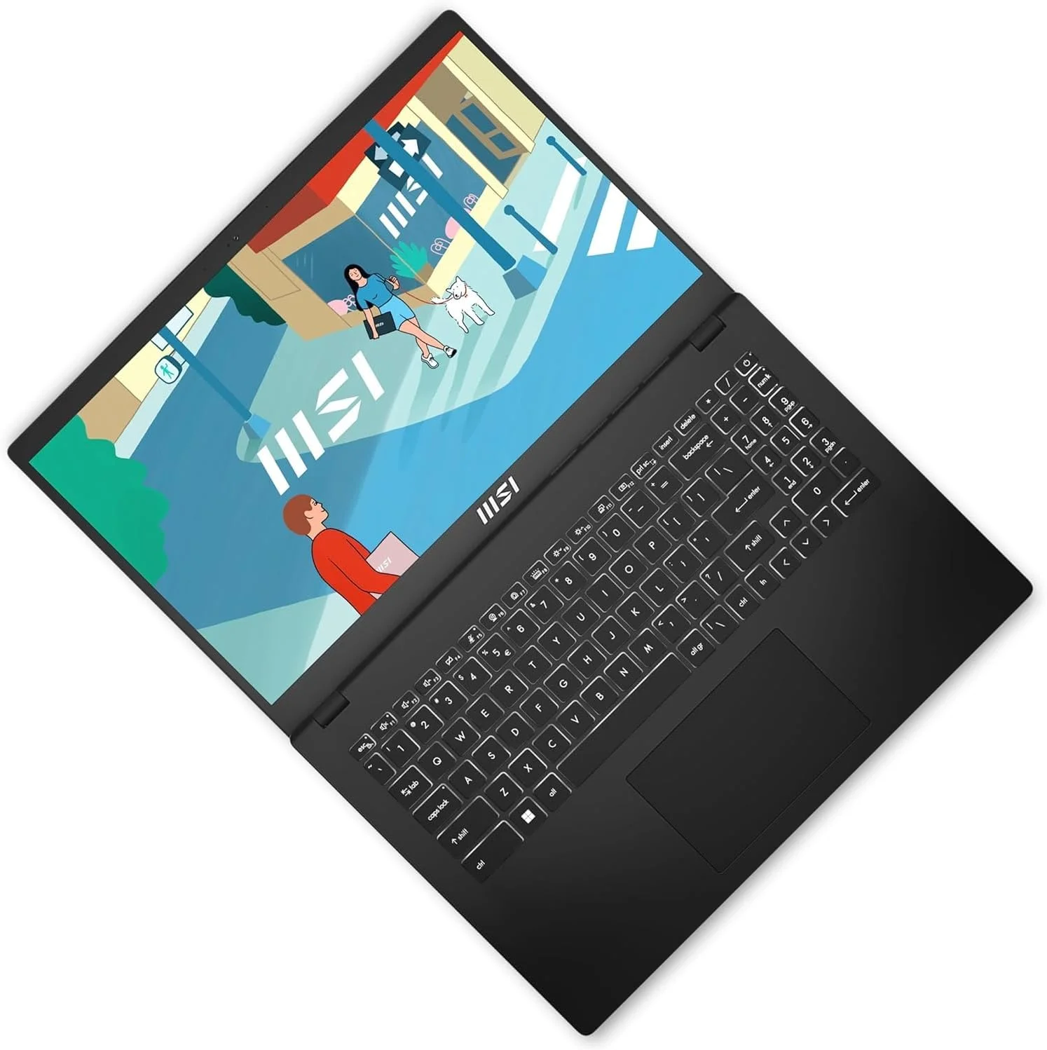 لپ تاپ MSI Modern 15، صفحه نمایش 15.6 اینچی FHD، پردازنده Intel Core i5-1235U، رم 16 گیگابایتی، SSD PCIe 1 ترابایتی، Wi-Fi 6، بلوتوث، صفحه کلید با نور پس زمینه، کارت خوان SD، ویندوز 11 هوم، مشکی