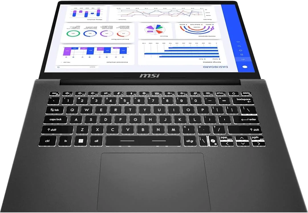 لپ تاپ MSI Modern 15 (9S7-15S122-449) - پردازنده Intel Core i5-1334U | رم 16 گیگابایت | حافظه SSD 512 گیگابایت | صفحه نمایش 15.6 اینچی FHD IPS | گرافیک Iris Xe | ویندوز 11 پرو (ارتقا یافته) | کیبورد با نور پس زمینه | نقره ای