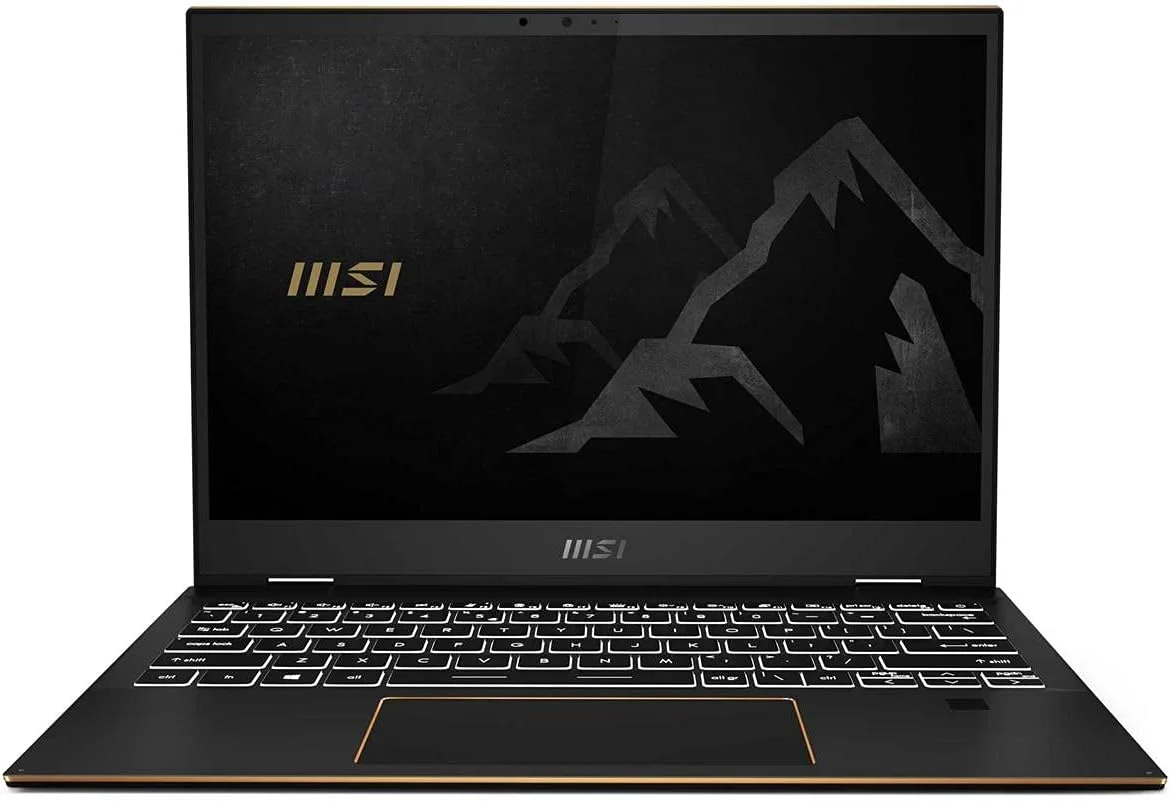 لپ تاپ حرفه ای MSI Summit E13 Flip Evo: صفحه نمایش لمسی 13 اینچی IPS، پردازنده Intel Core i7-1185G7، Iris Xe، رم 16 گیگابایتی، SSD NVMe 512 گیگابایتی، ویندوز 10 هوم، مشکی جوهری (A11MT-023)