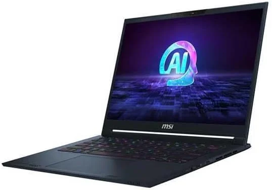 لپ تاپ گیمینگ MSI Stealth 14 AI Studio A1VFG-030XES با صفحه نمایش 16 اینچی 16:10 2.8K OLED 120Hz، پردازنده Intel Core Ultra 7 155H، رم 32 گیگابایتی، حافظه SSD 1 ترابایتی، کارت گرافیک RTX 4060-8GB، بدون سیستم عامل، رنگ آبی ستاره ای، صفحه کلید اسپانیایی QWERTY لپ تاپ گیمینگ MSI Stealth 14 AI Studio A1VFG-030XES با صفحه نمایش 16 اینچی 16:10 2.8K OLED 120Hz، پردازنده Intel Core Ultra 7 155H، رم 32 گیگابایتی، حافظه SSD 1 ترابایتی، کارت گرافیک RTX 4060-8GB، بدون سیستم عامل، رنگ آبی ستاره ای، صفحه کلید اسپانیایی QWERTY