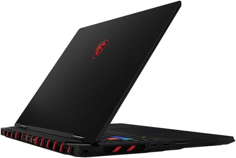 لپ تاپ گیمینگ MSI Raider A18 HX A9WIG، صفحه نمایش 18 اینچ UHD+ 120Hz، پردازنده AMD Ryzen 9 9955HX3D، رم 64 گیگابایت، حافظه SSD 2 ترابایت، کارت گرافیک NVIDIA GeForce RTX 5080 Laptop GPU، حافظه GDDR7 16 گیگابایت، ویندوز 11، مشکی لپ تاپ گیمینگ MSI Raider A18 HX A9WIG، صفحه نمایش 18 اینچ UHD+ 120Hz، پردازنده AMD Ryzen 9 9955HX3D، رم 64 گیگابایت، حافظه SSD 2 ترابایت، کارت گرافیک NVIDIA GeForce RTX 5080 Laptop GPU، حافظه GDDR7 16 گیگابایت، ویندوز 11، مشکی
