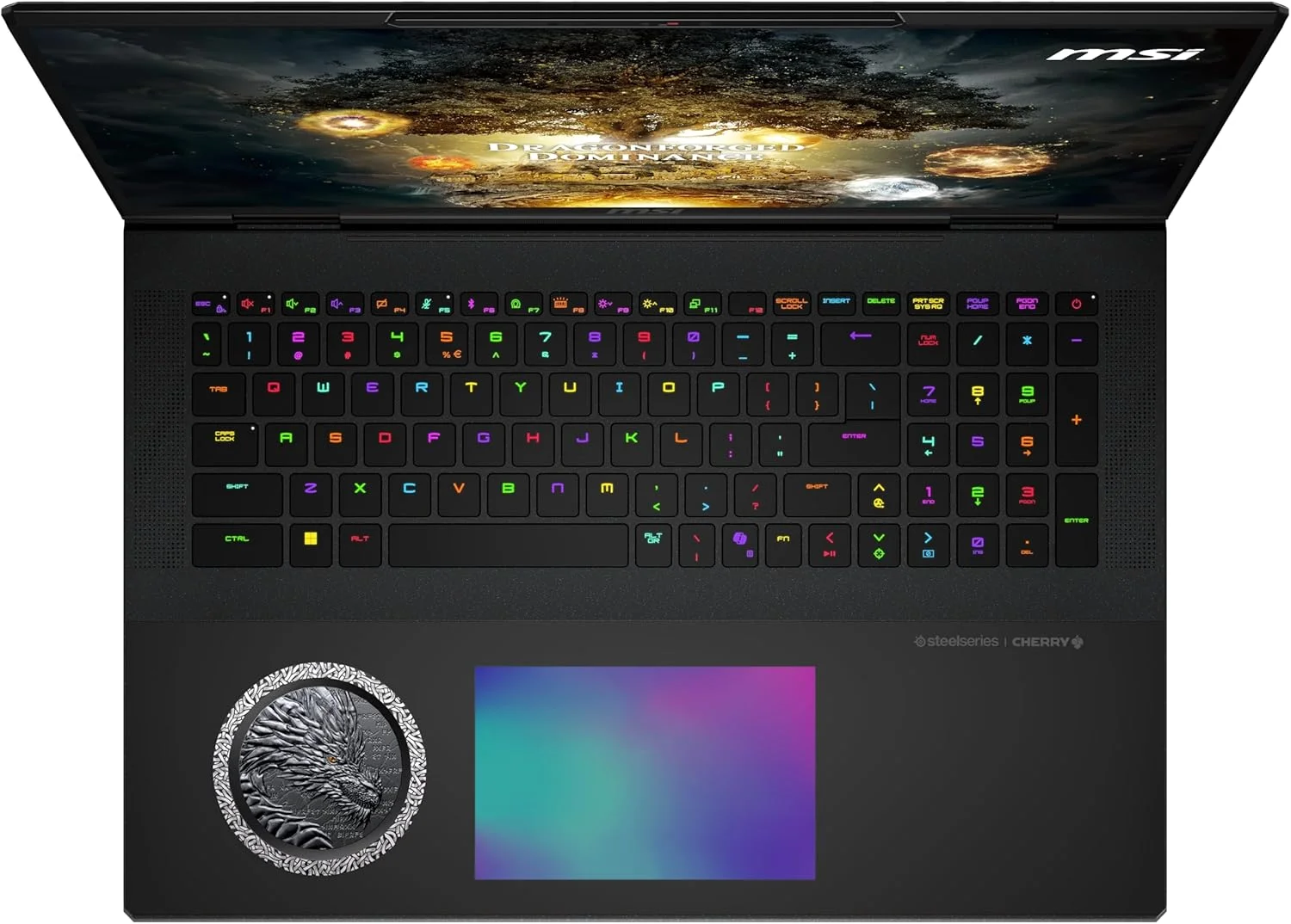لپ تاپ گیمینگ MSI Titan 18 HX A2XWJG Dragon Edition – Norse Myth | صفحه نمایش 18 اینچی 4K UHD+ 120 هرتز | پردازنده Intel Core Ultra 9 | کارت گرافیک NVIDIA RTX5090 | رم 96 گیگابایتی | حافظه SSD 2 ترابایتی | ویندوز 11 پرو - [9S7-1824A5-271]