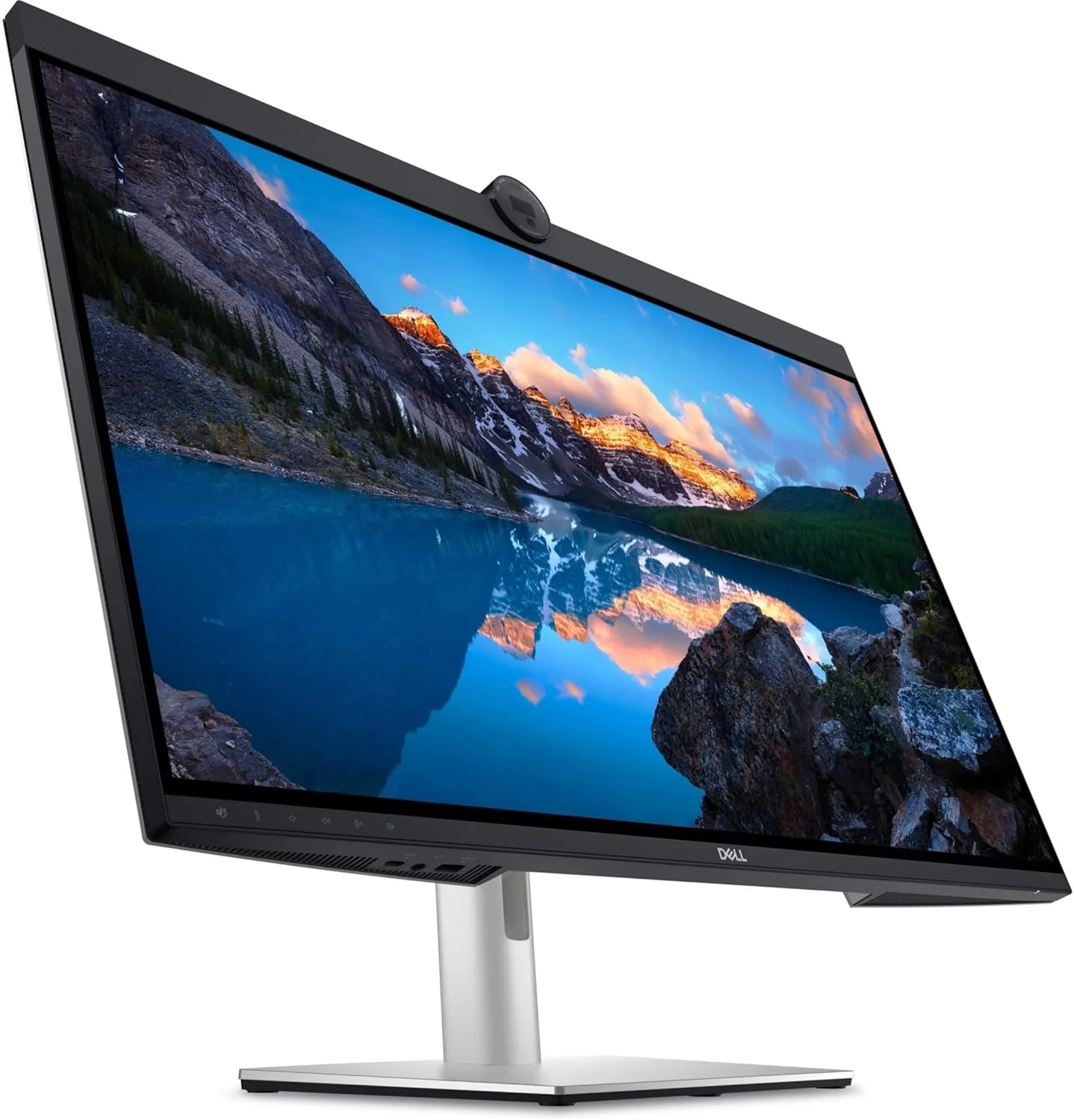 مانیتور کنفرانس ویدیویی 32 اینچی Dell U3223QZ UltraSharp - صفحه نمایش 31.5 اینچی (3840 x 2160) 60 هرتز، زمان پاسخگویی 5 میلی‌ثانیه، دوربین داخلی، بلندگوی داخلی، قابلیت تنظیم ارتفاع/شیب/چرخش - نقره ای پلاتینیوم
