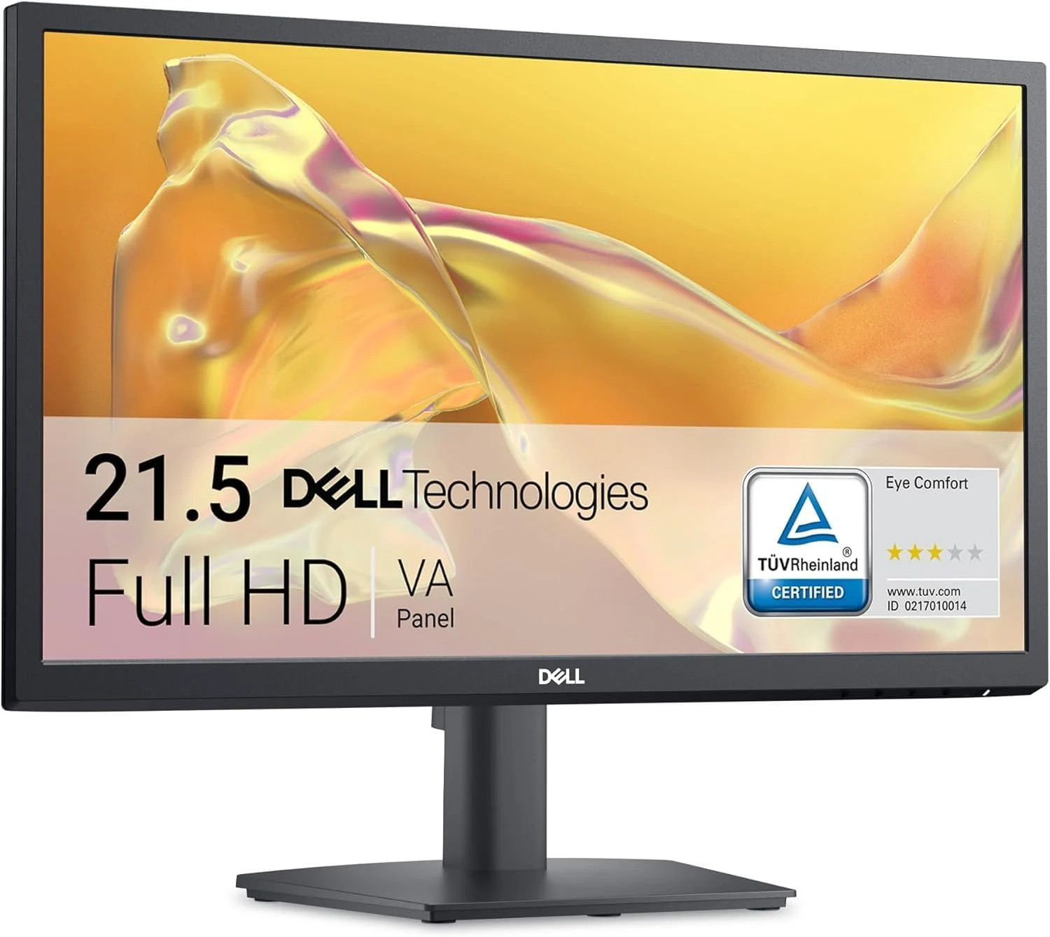 مانیتور 21.5 اینچی دل مدل SE2225H با کیفیت Full HD (1920x1080)، نرخ تازه‌سازی 75 هرتز، پنل VA، زمان پاسخگویی 5 میلی‌ثانیه، سازگار با VESA (100x100mm)، دارای پورت‌های HDMI و VGA، 1 سال گارانتی، رنگ مشکی