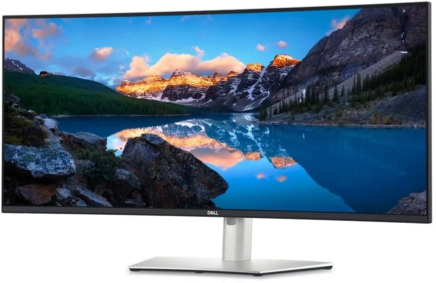 مانیتور خمیده 38 اینچی Dell UltraSharp U3824DW با رزولوشن WQHD (3840 x 1600) و نرخ بروزرسانی 60 هرتز، پنل WLED LCD با نسبت تصویر 21:9، هاب USB-C، فناوری IPS Black Panel، زمان پاسخگویی 5 میلی‌ثانیه، قابلیت تنظیم ارتفاع، چرخش و شیب