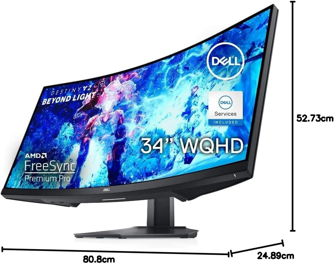 مانیتور گیمینگ خمیده دل، 34 اینچ با نرخ تازه سازی 144 هرتز، نمایشگر WQHD (3440 x 1440)، مشکی - S3422DWG مانیتور گیمینگ خمیده دل، 34 اینچ با نرخ تازه سازی 144 هرتز، نمایشگر WQHD (3440 x 1440)، مشکی - S3422DWG