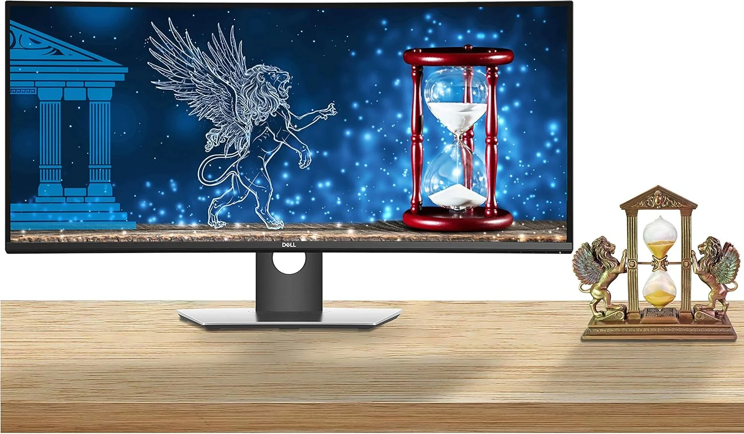 مانیتور گیمینگ خمیده 34 اینچی Dell U3419W UltraSharp WQHD با نور پس زمینه LED، رزولوشن 3440x1440، پنل IPS، سازگار با Vesa، ضد تابش نور، قابلیت چرخش و تنظیم شیب (HDMI، USB 3.0، USB-C، DisplayPort)