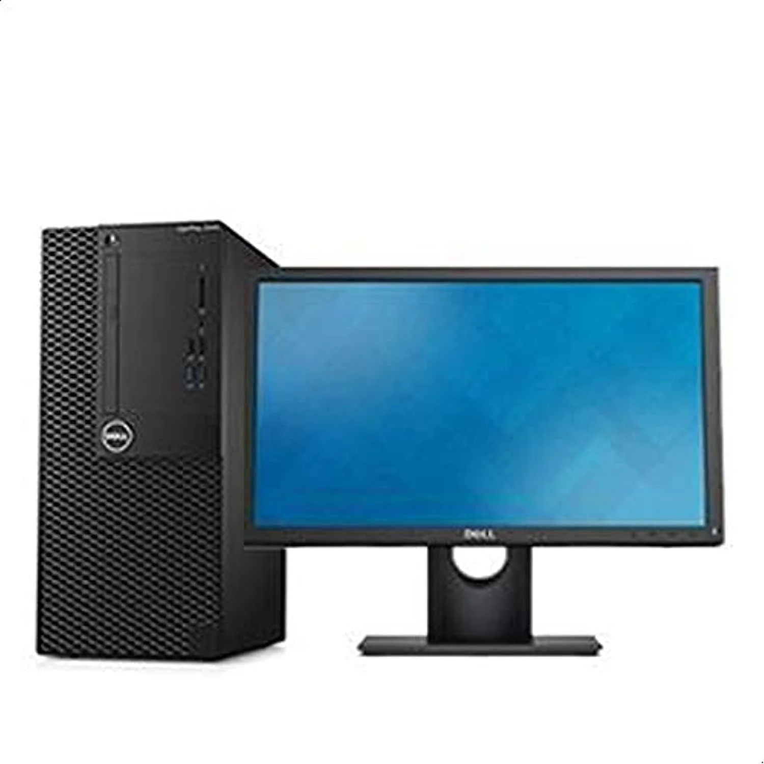کامپیوتر رومیزی دل 3050 MT با پردازنده Core i3 نسل هفتم، 4 گیگابایت رم، 500 گیگابایت حافظه داخلی و سیستم عامل DOS به همراه مانیتور LED مدل E1916H