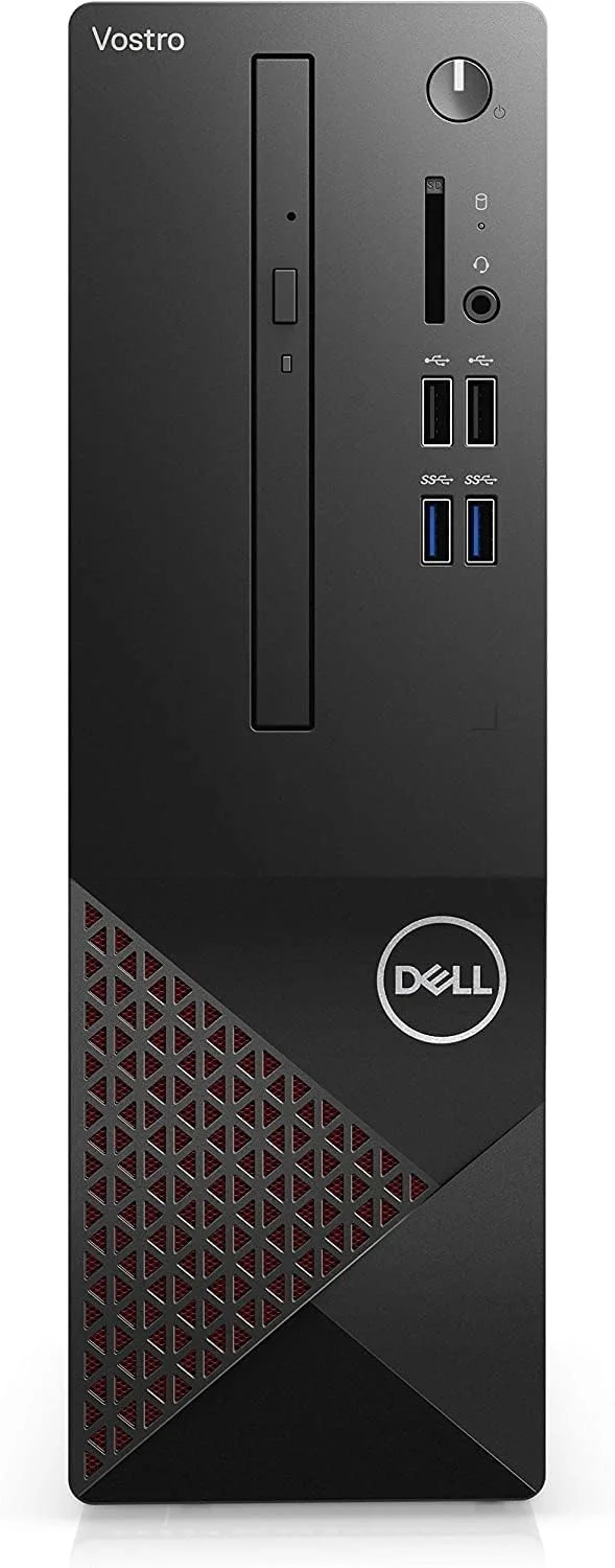 کامپیوتر رومیزی Dell Vostro 3681 SFF - پردازنده Intel i7-10700، رم 16 گیگابایت، حافظه SSD NVMe 1 ترابایت، کارت گرافیک Intel UHD Graphics 630 با پشتیبانی از 4K و 2 مانیتور، DVD، HDMI، VGA، Wi-Fi، BT - ویندوز 10 پرو